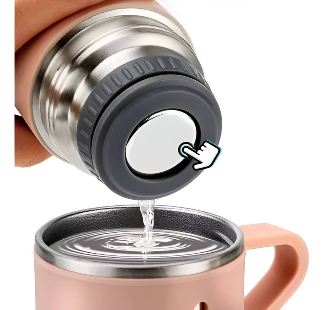 TERMO CAFE TAZA BEBIDAS CALIENTES Y FRIAS CALIDAD RONDON - 8