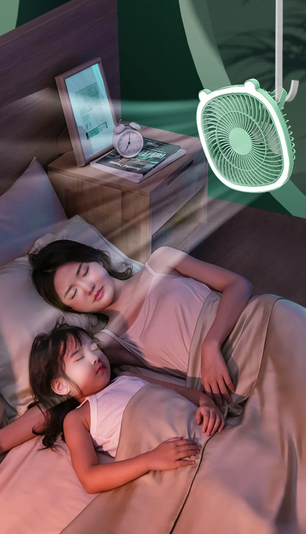 VENTILADOR CAMPING RECARGABLE PORTATIL LED MANO RONDON - 8