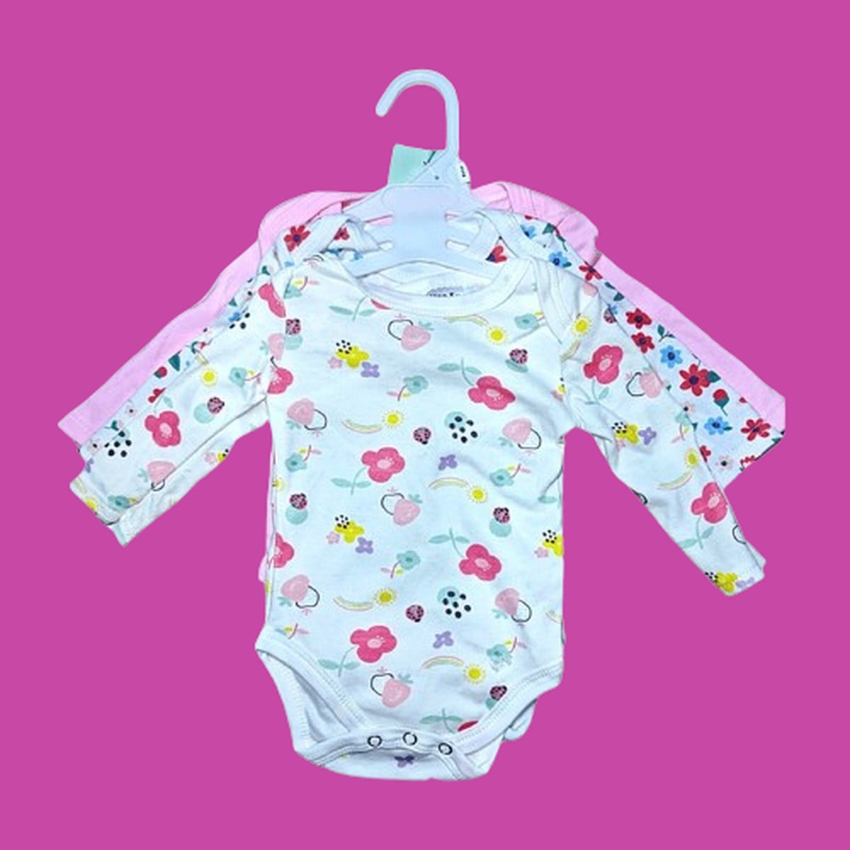 BODYS ESTAMPADOS MANGA LARGA ALGODÓN BEBES SUAVE RONDON - 3