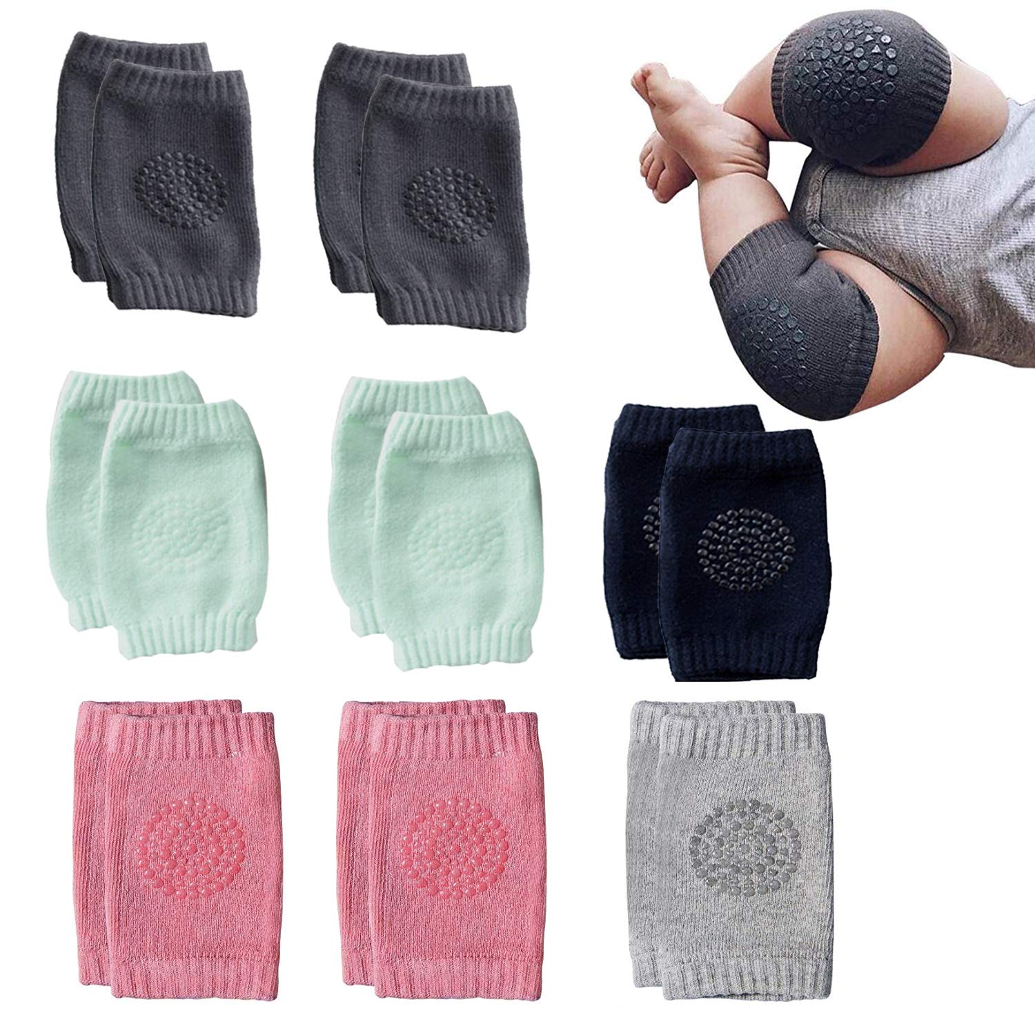 RODILLERAS BEBE GATEAR ANTIDESLIZANTES CODERAS NIÑOS RONDON - 3
