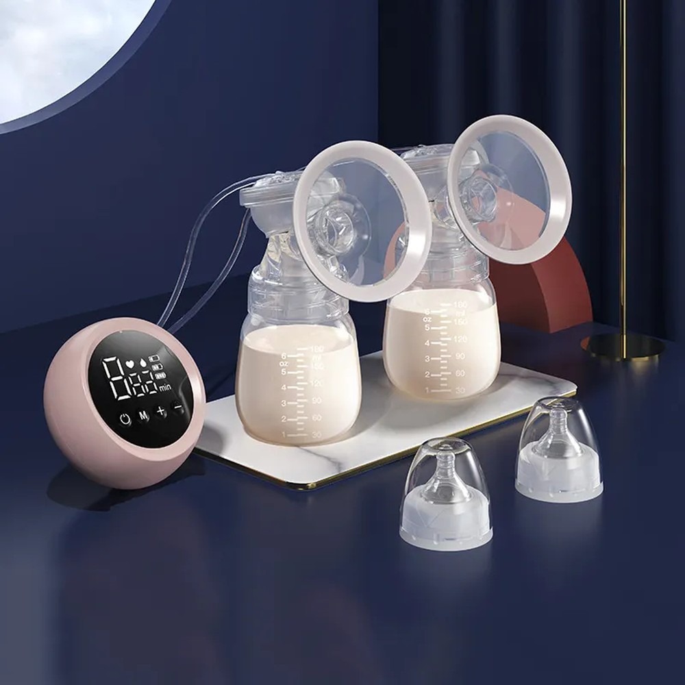 EXTRACTOR LECHE BILATERAL DOBLE PORTATIL TACTIL BEBE RONDON - 3
