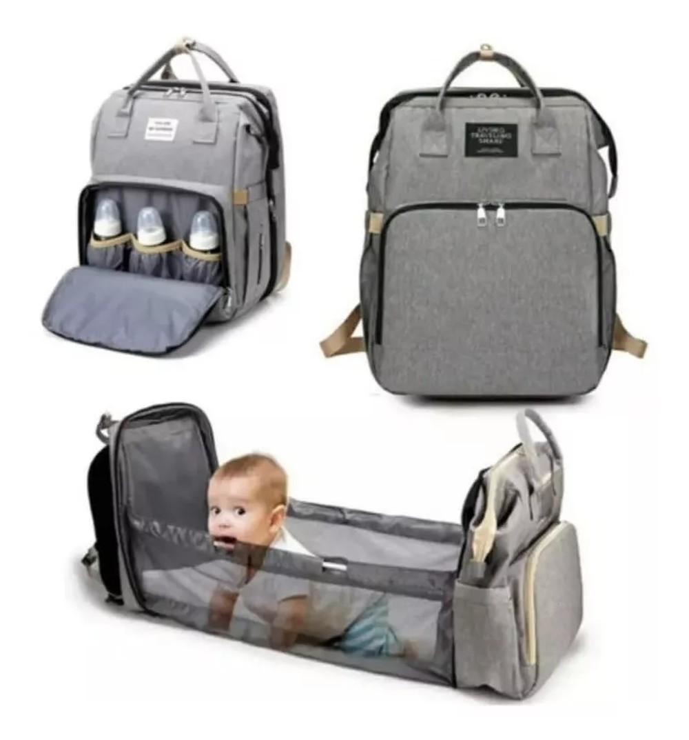 PAÑALERA BEBÉ TIPO CUNA PORTATIL FACIL LLEVAR MOCHILA RONDON - 8