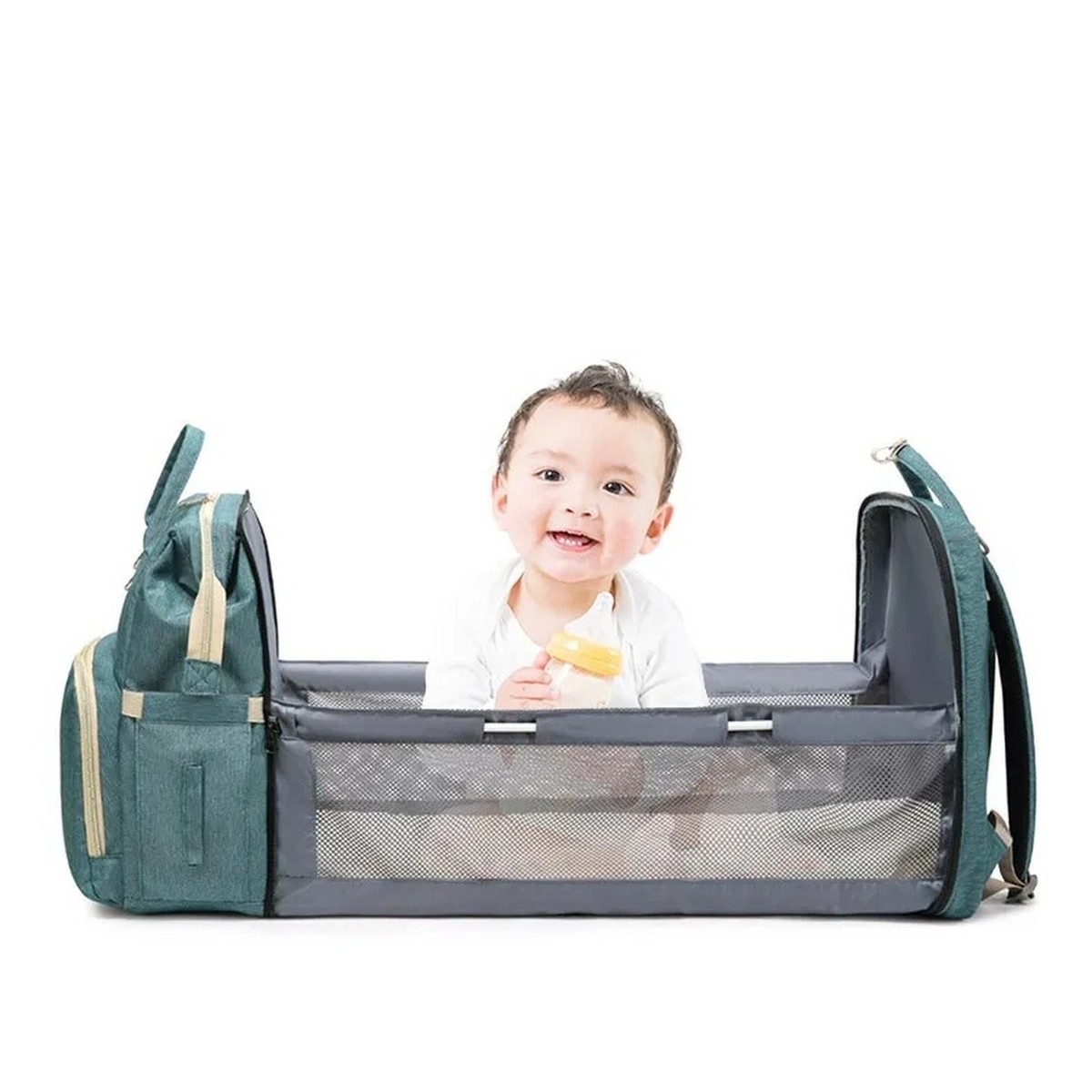 PAÑALERA BEBÉ TIPO CUNA PORTATIL FACIL LLEVAR MOCHILA RONDON - 9
