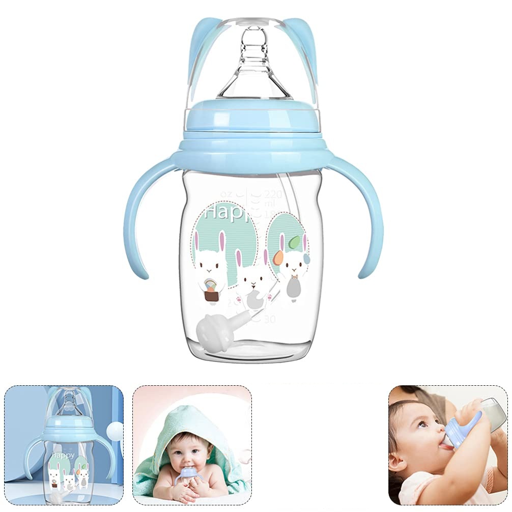 MAMADERA BIBERÓN LECHE BEBÉS AGUA DOBLE ASA CALIDAD RONDON - 1