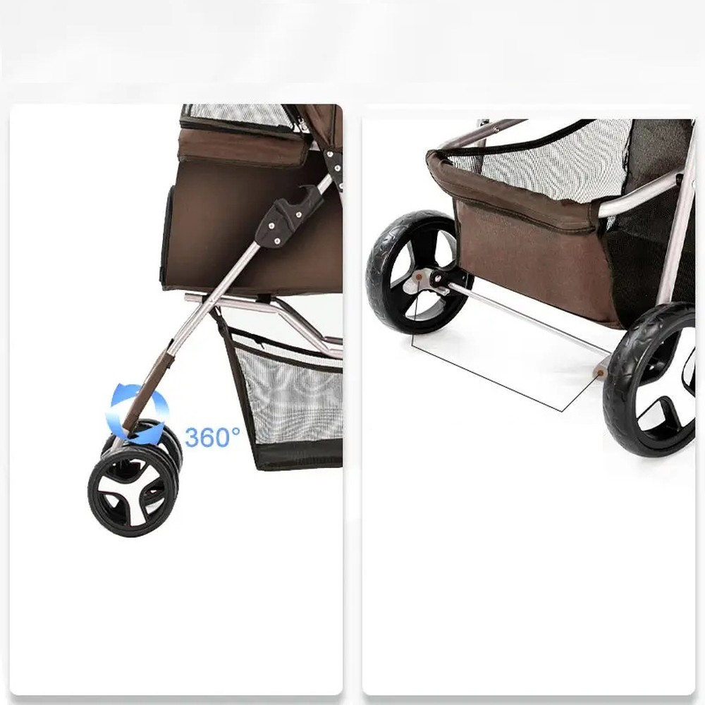 TRANSPORTE MASCOTAS PASEO PLEGABLE LIGERO ELEGANTE JER - 3