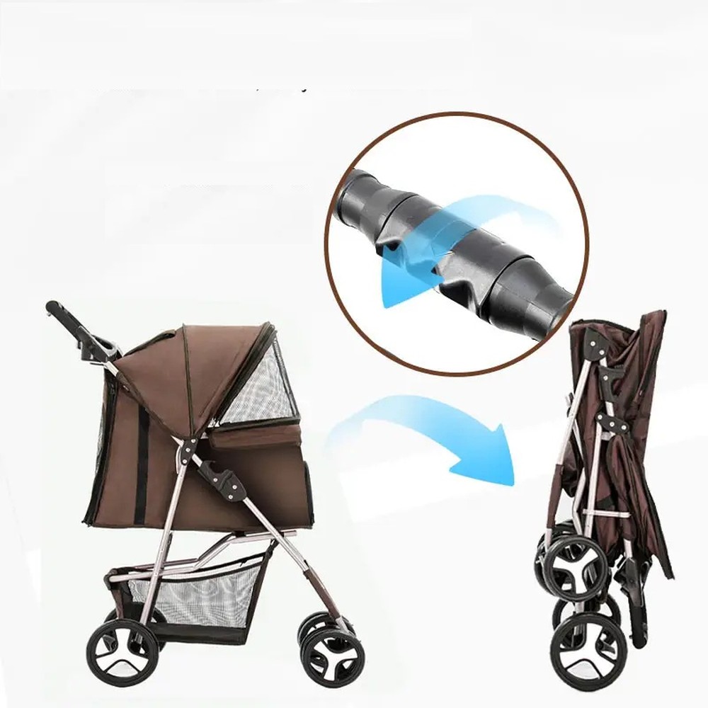 TRANSPORTE MASCOTAS PASEO PLEGABLE LIGERO ELEGANTE JER - 5
