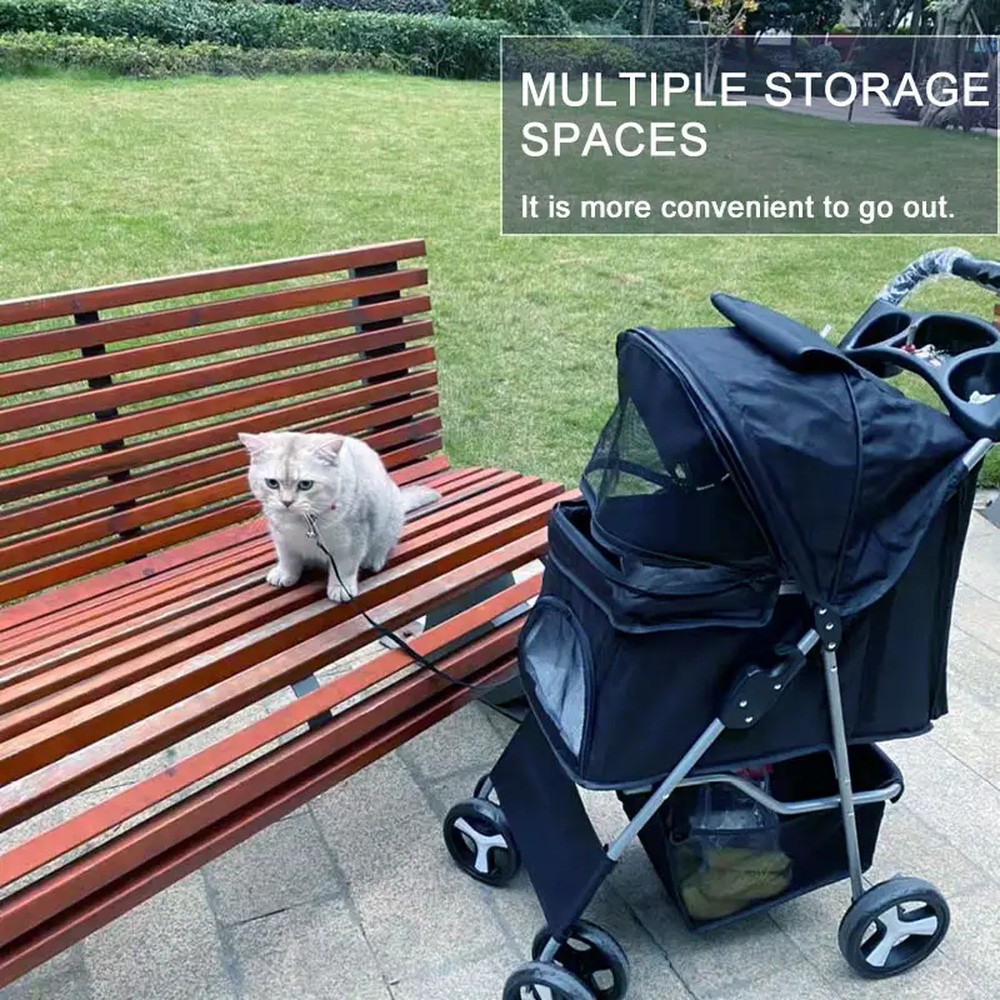 TRANSPORTE MASCOTAS PASEO PLEGABLE LIGERO ELEGANTE JER - 6