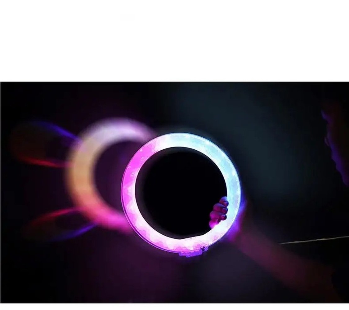 ILUMINADOR ARO ANILLO LUZ SELFIES AJUSTE COLORES RGB JER - 4