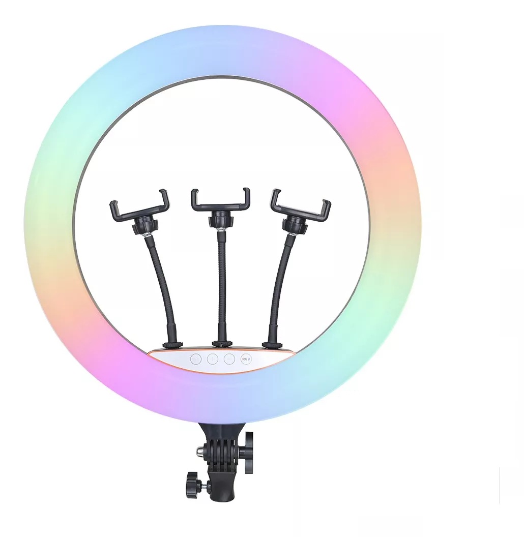 ILUMINADOR ARO ANILLO LUZ SELFIES AJUSTE COLORES RGB JER - 8