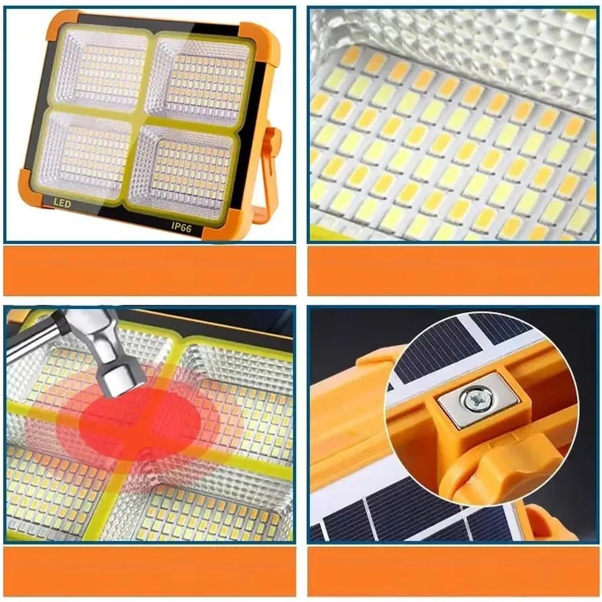 REFLECTOR SOLAR ILUMINACION EXTERIOR LED AIRE LIBRE JER - 4