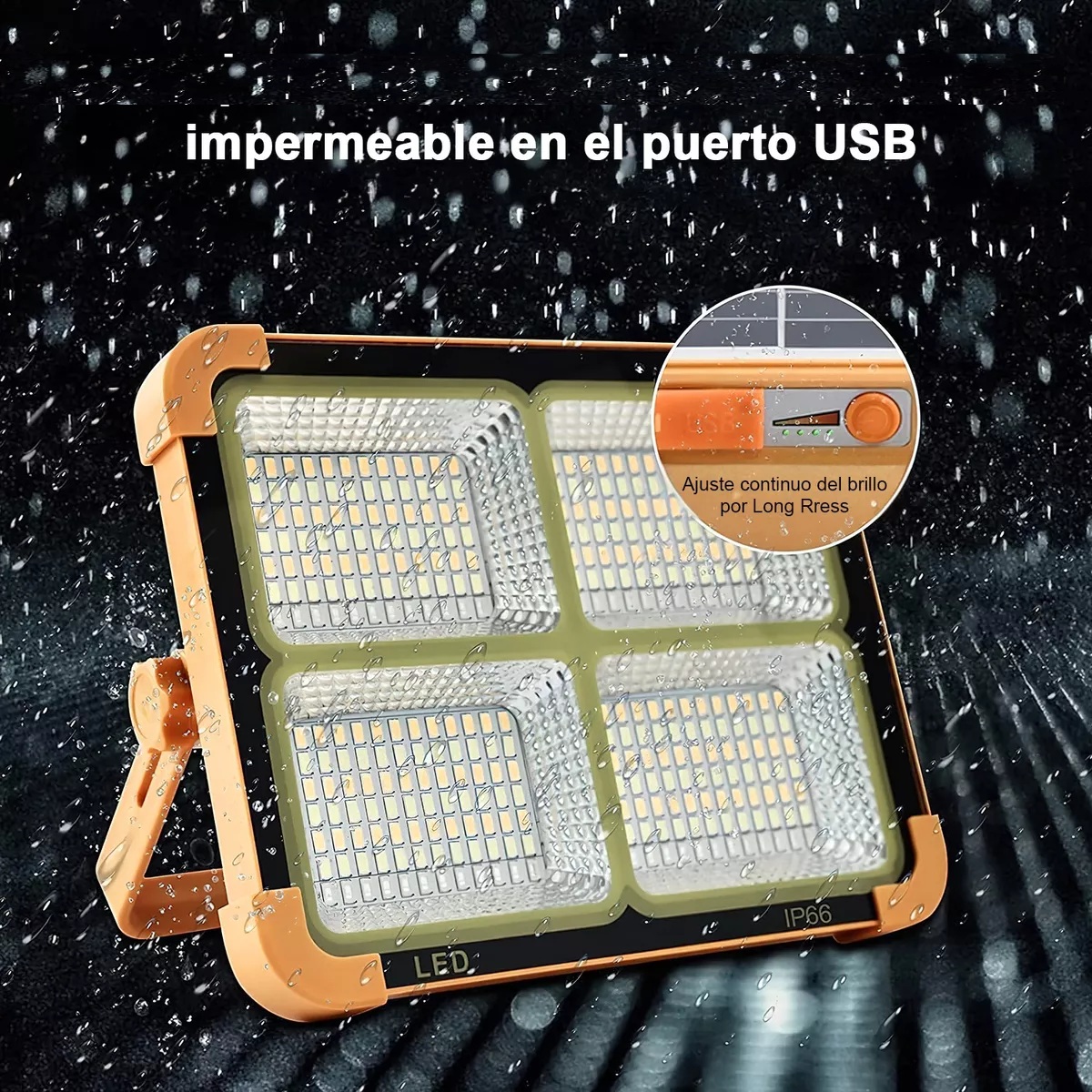 REFLECTOR SOLAR ILUMINACION EXTERIOR LED AIRE LIBRE JER - 6