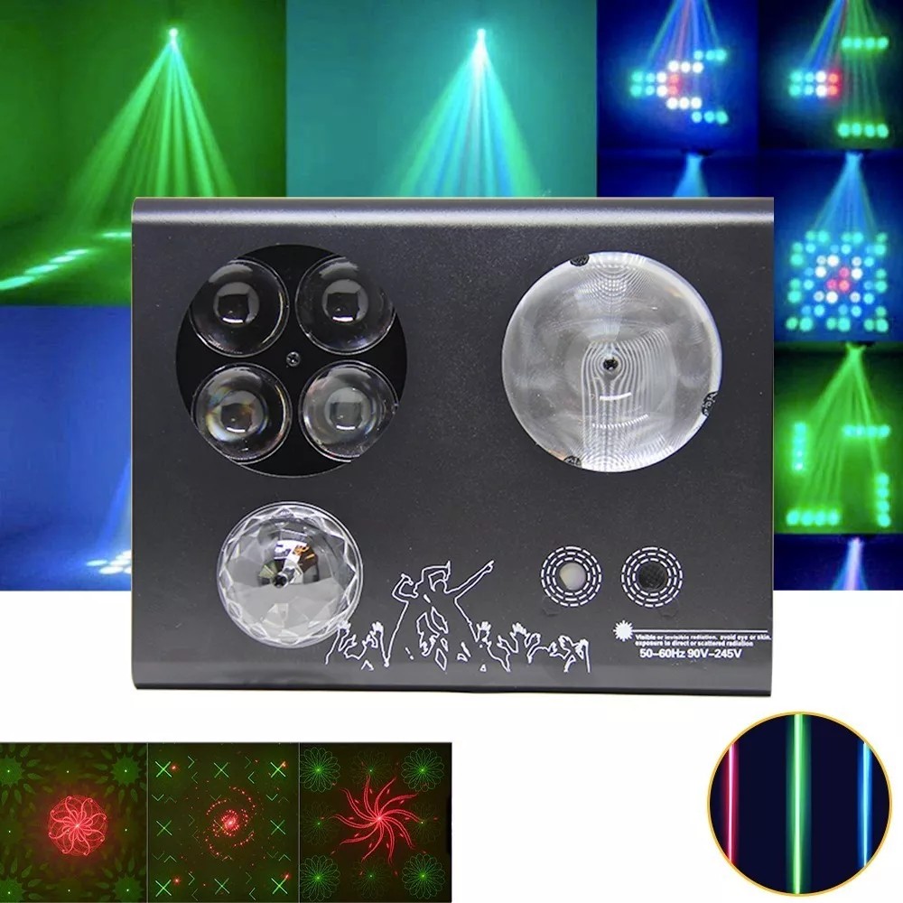 LUZ LED DJ ESCENARIO DISCOTECA 4 EN 1 BAILES FIESTA JER - 7
