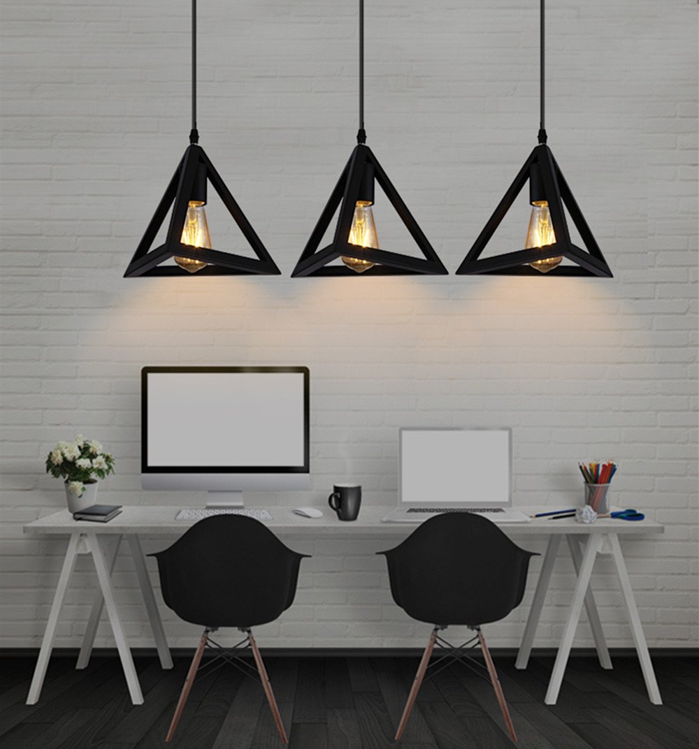 LÁMPARAS COLGANTES FORMA PIRÁMIDE LUZ TRIÁNGULO LUCES JER - 5