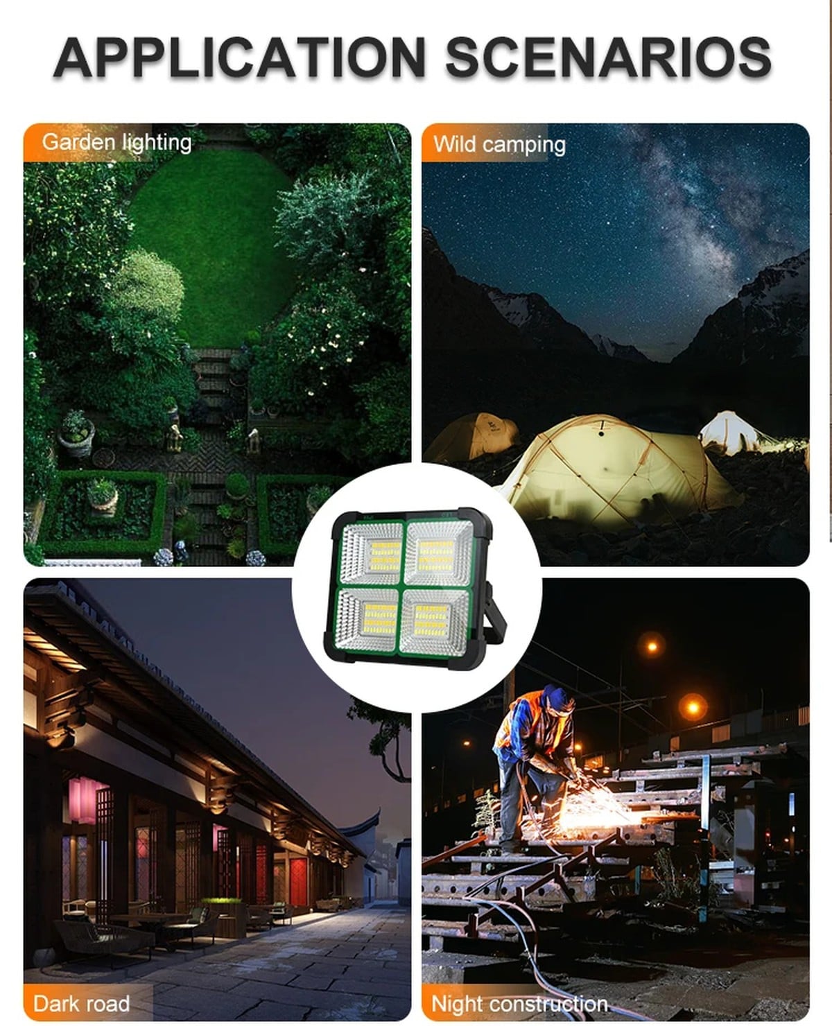 REFLECTOR SOLAR ENERGIA AIRE LIBRE IMPERMEABLE AJUSTE JER - 2