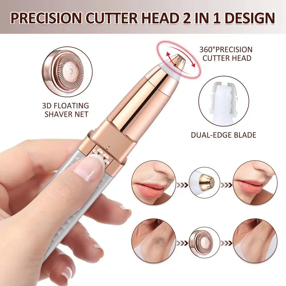 DEPILADORA FACIAL REMOVEDOR CEJAS 2 EN 1 RECARGABLE LAU - 7