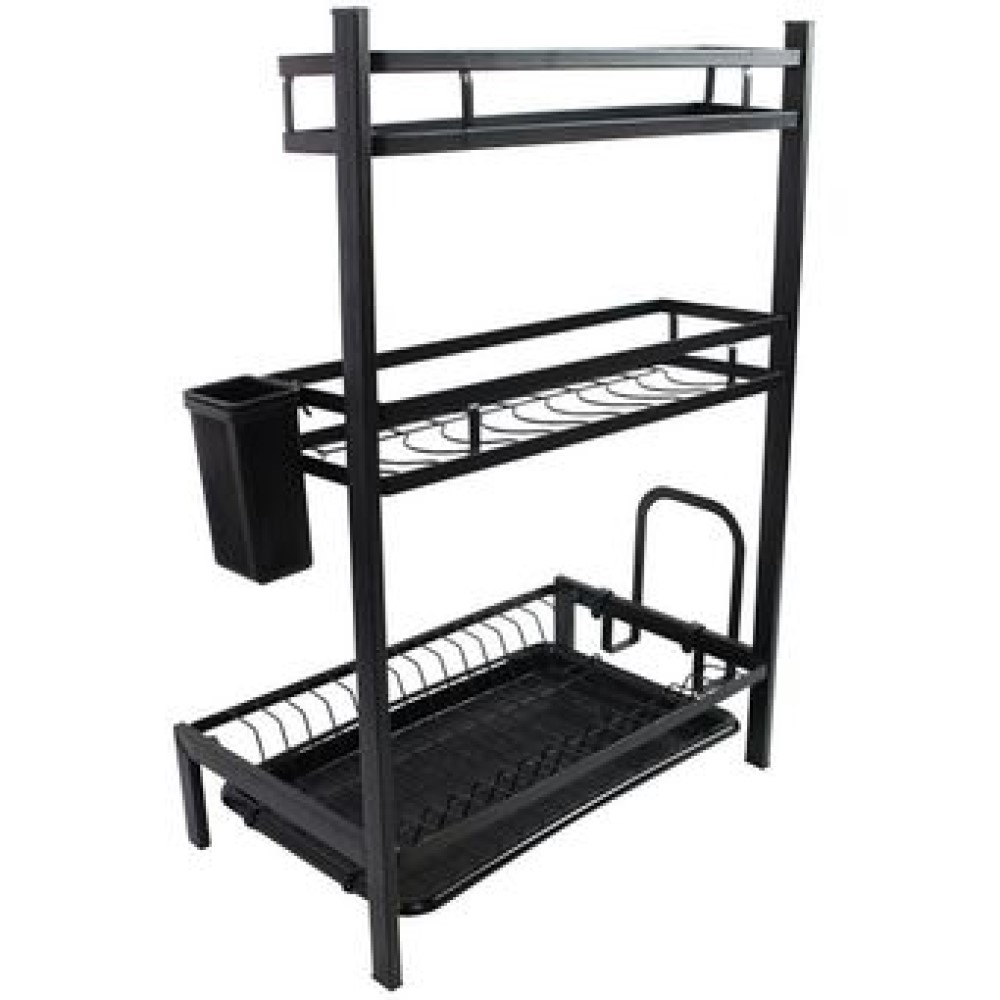 ESCURRIDOR PLATOS SECADOR 3NIVELES LOZA SOPORTE CUBIERTO LAU - 1