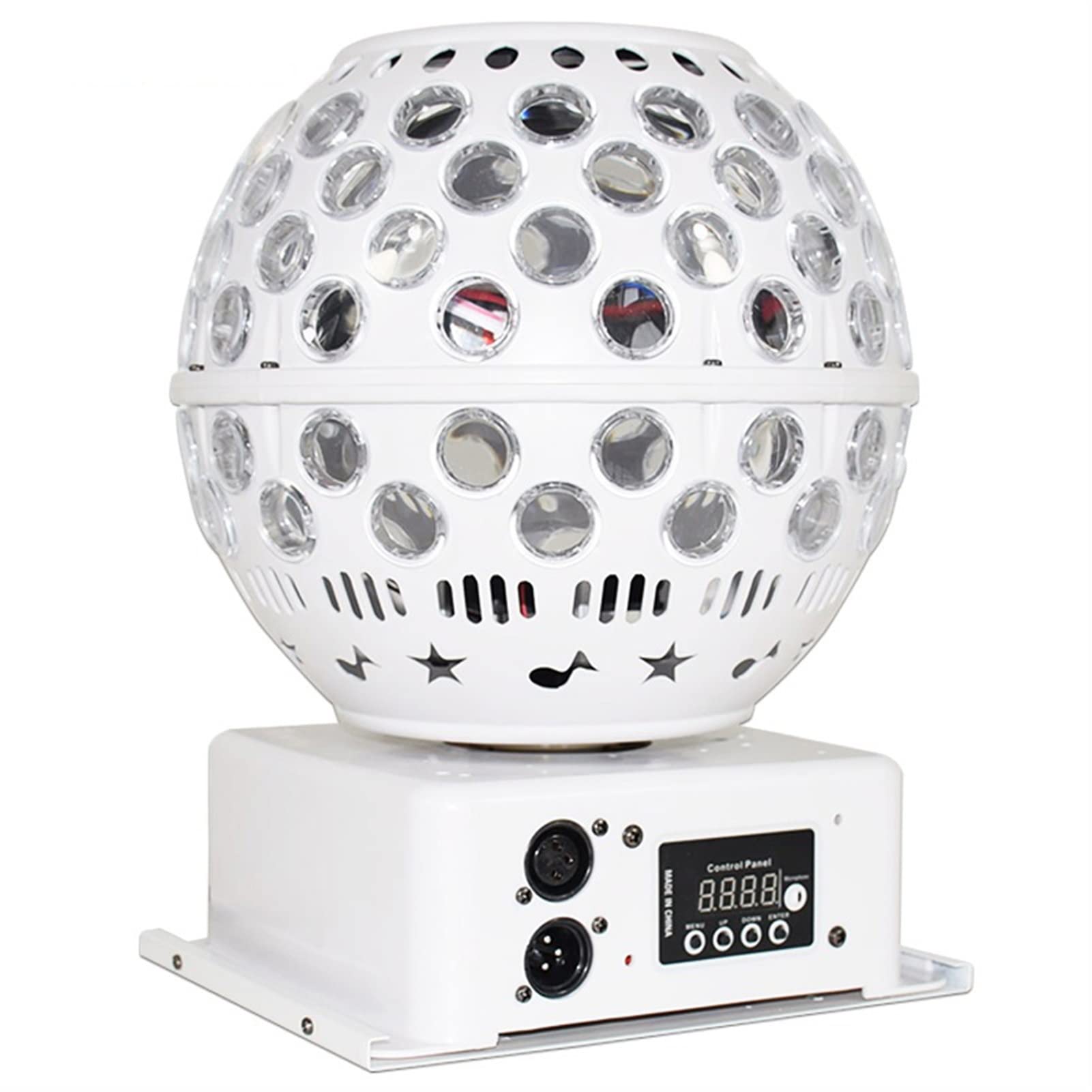 BOLA CRISTAL GIRATORIA LED SONIDO ESTROBOSCÓPICA FIESTA LAU - 1