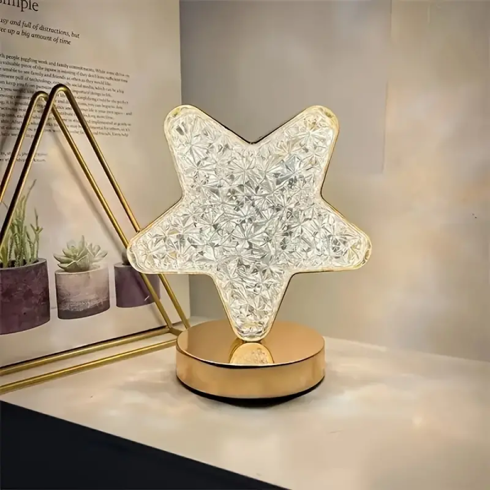 LAMPARA ESTRELLA MODERNA LED TACTIL RECARGABLE USB LAU - 3