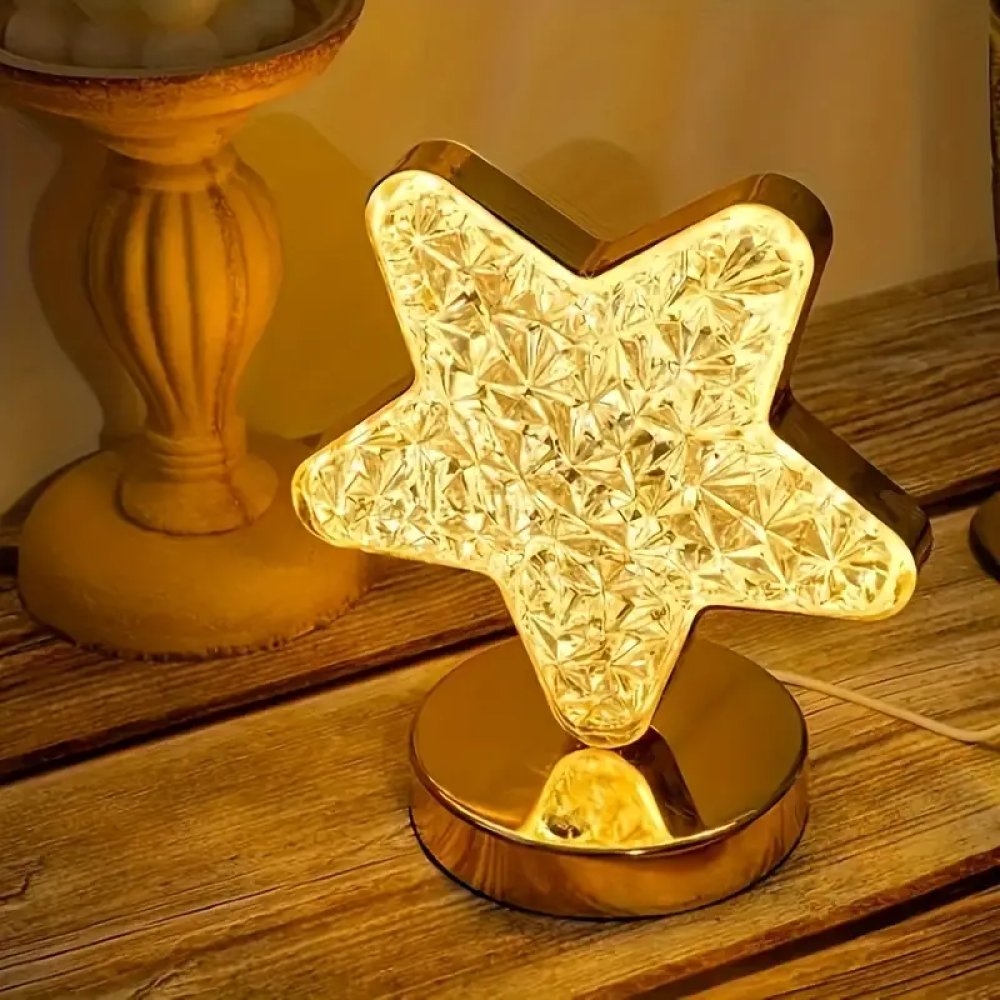 LAMPARA ESTRELLA MODERNA LED TACTIL RECARGABLE USB LAU - 4