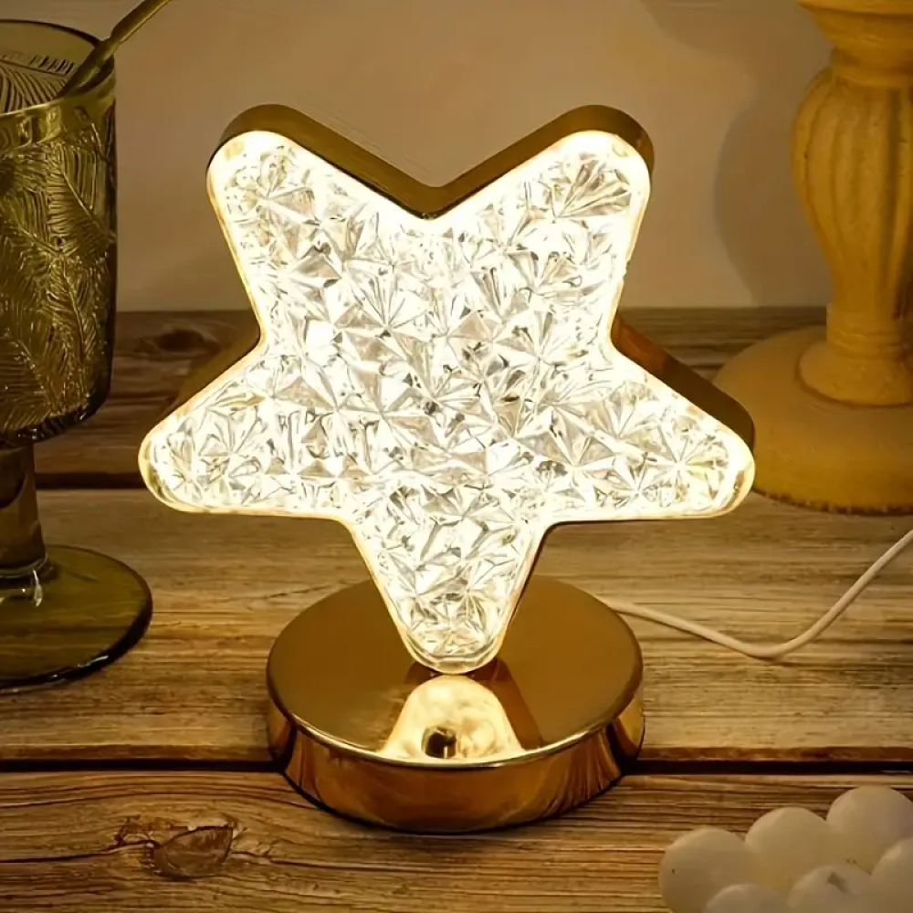 LAMPARA ESTRELLA MODERNA LED TACTIL RECARGABLE USB LAU - 5