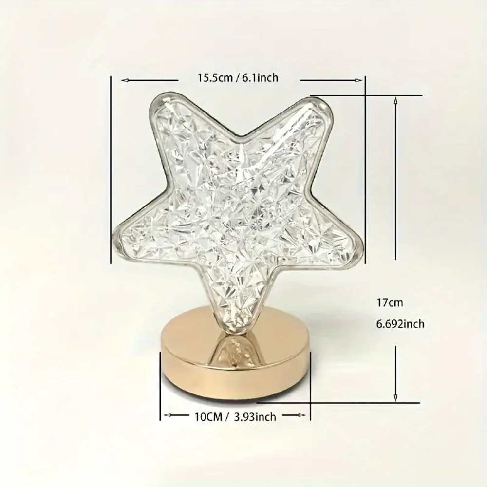 LAMPARA ESTRELLA MODERNA LED TACTIL RECARGABLE USB LAU - 7