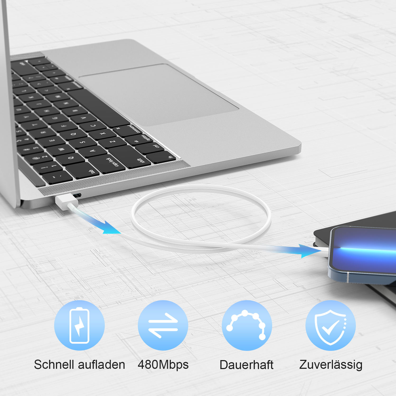 CABLE USB CARGA RAPIDA TRANSFERENCIA DATOS LAU - 3