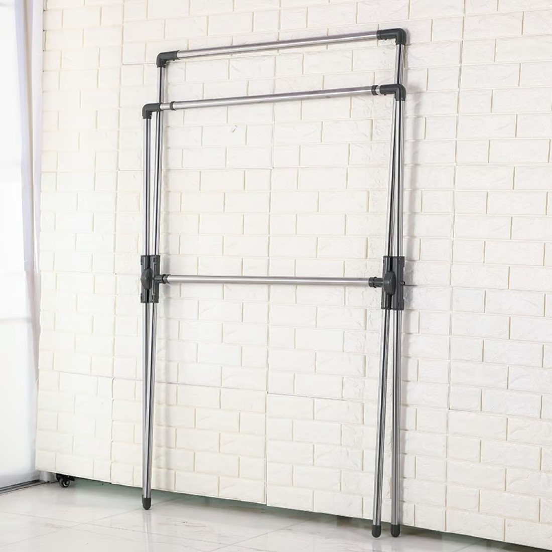 PERCHERO TENDEDERO PLEGABLE ROPA SECA ACERO INOXIDABLE LAU - 5