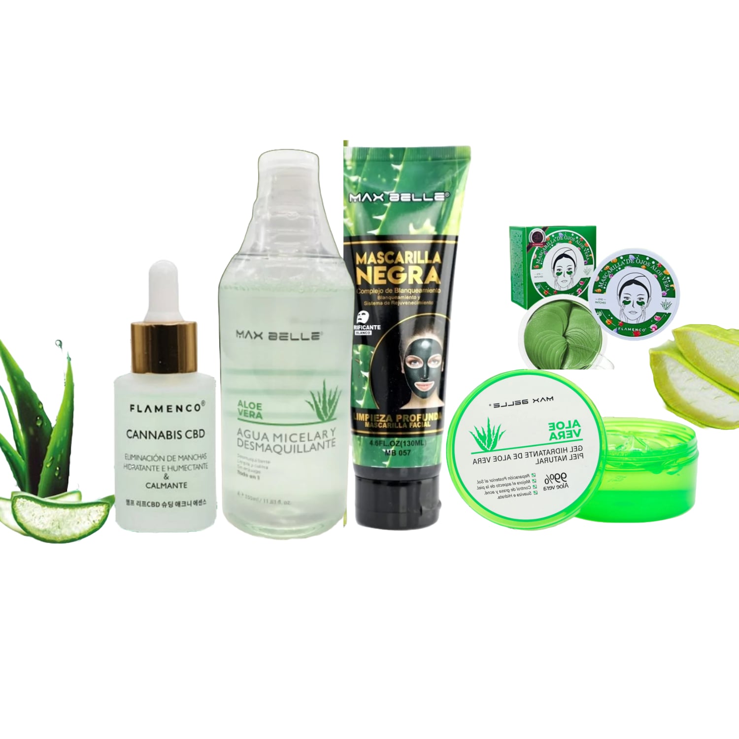 SKINCARE COMBO BELLEZA SERUM HIDRATANTE FACIAL ALOE VERA 7P - 1