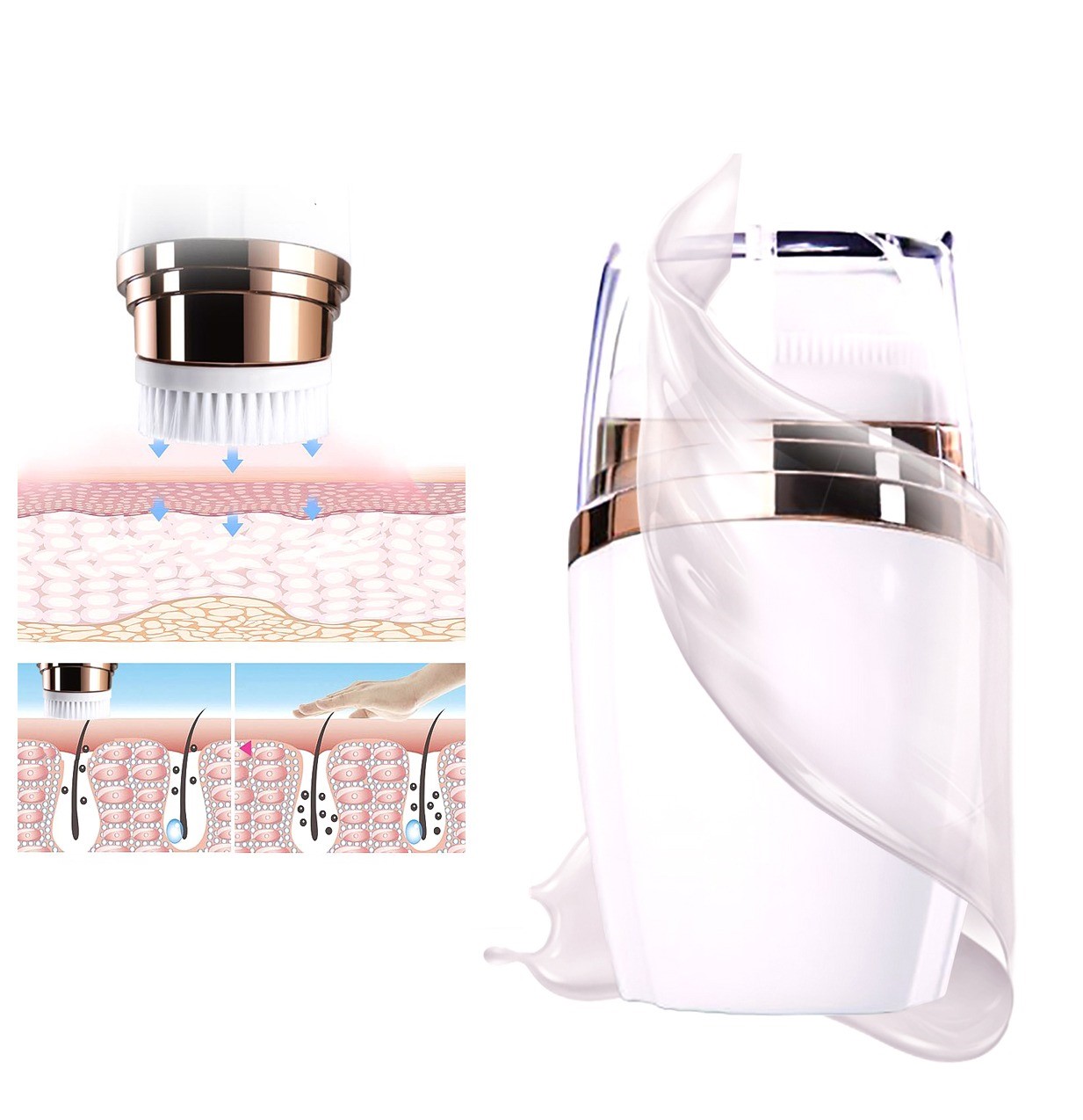 CEPILLO LIMPIEZA FACIAL EXFOLIANTE MASAJEADOR LIMPIADOR JER - 3