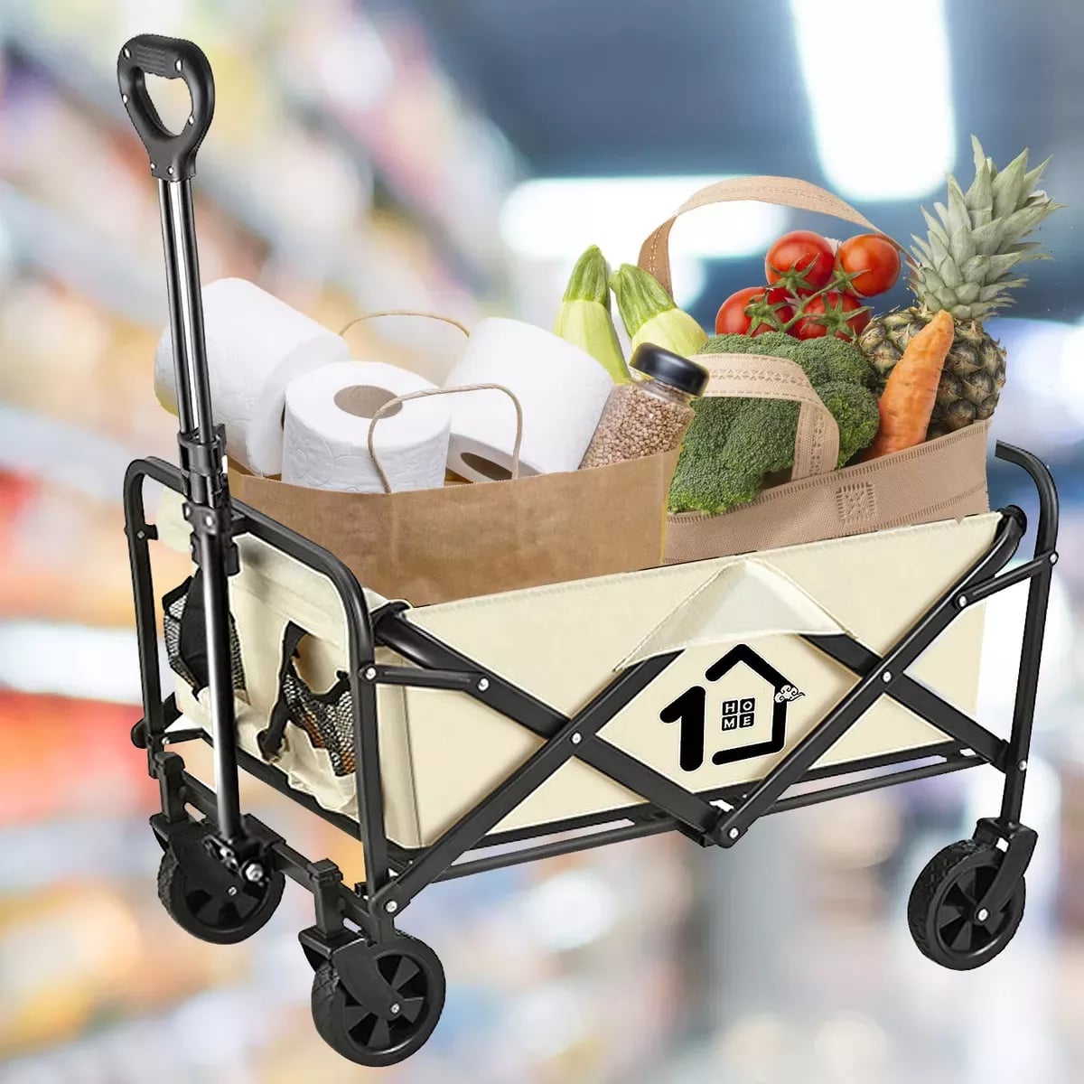 CARRO VAGON TRANSPORTAR AJUSTABLE TELA PORTATIL COMODO JER - 1