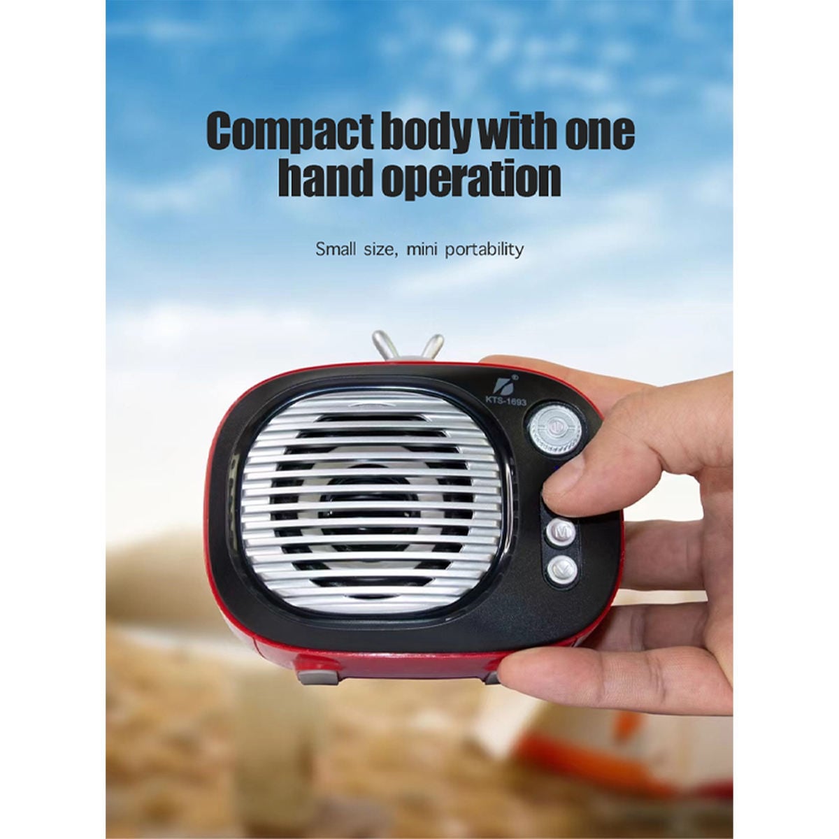 PARLANTE PEQUEÑO RADIO RECARGABLE PORTATIL PORTACELULAR LAU - 4