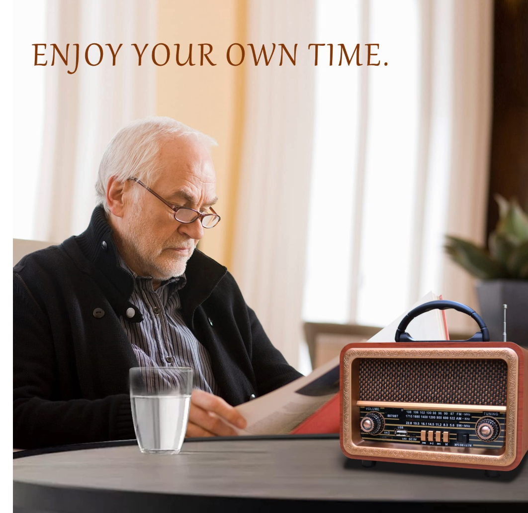 PARLANTE RADIO RETRO VINTAGE INALAMBRICO BLUETOOTH LAU - 6