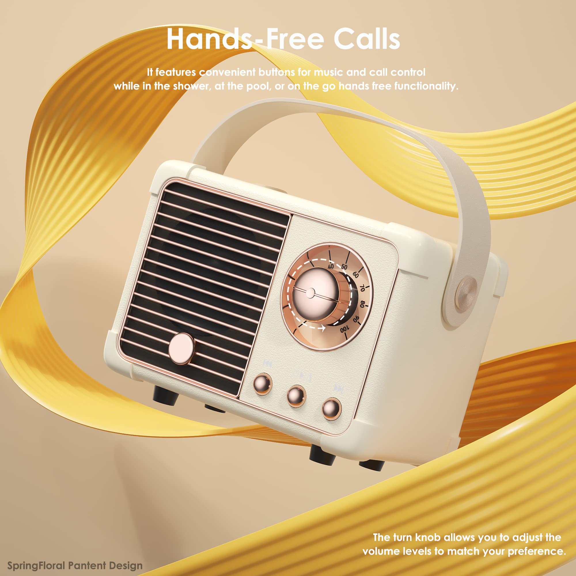 PARLANTE MINI ALTAVOZ RETRO PORTATIL RECARGABLE USB LAU - 6