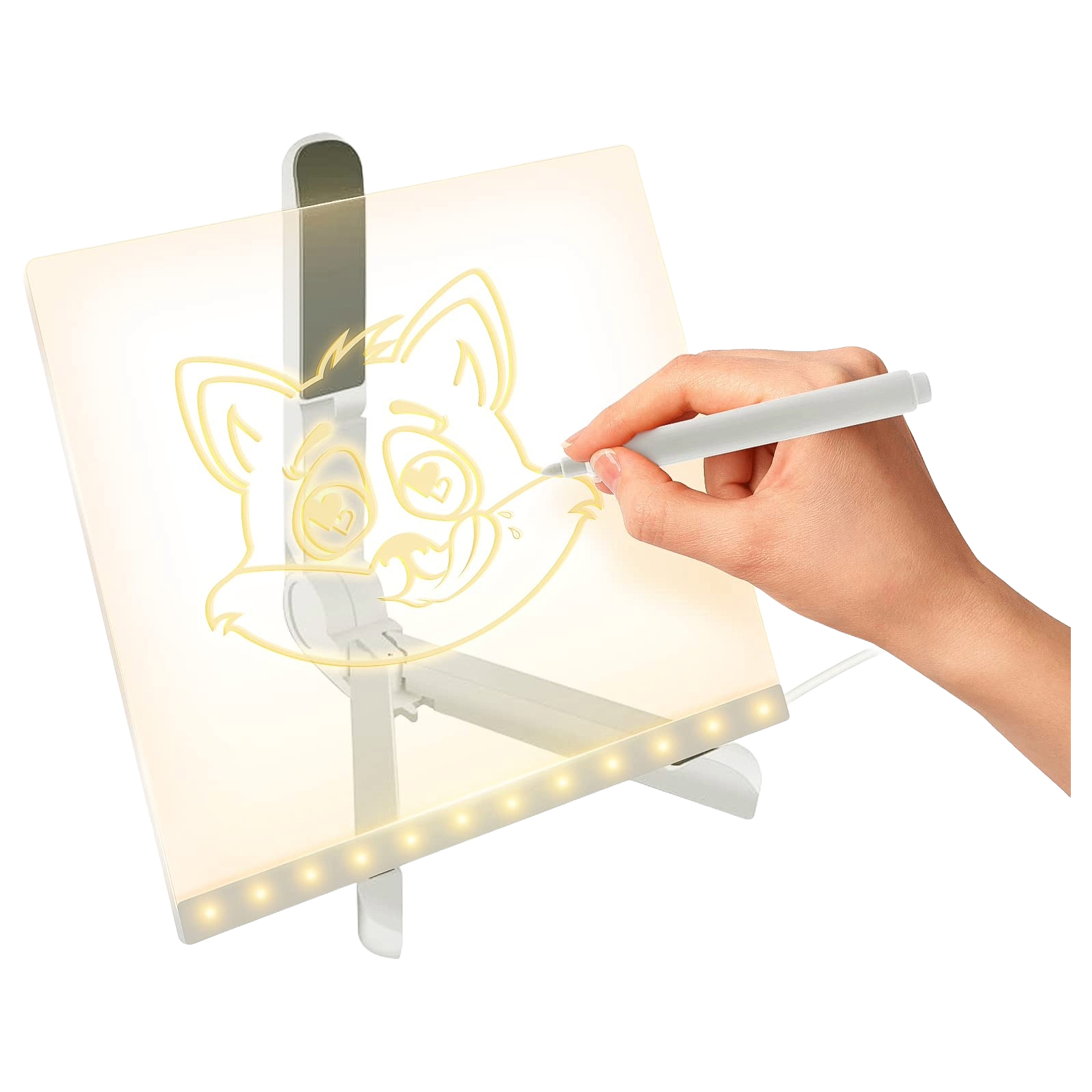 PIZARRA ACRILICA TRANSPARENTE ESCRITURA OFICINA NIÑO LUZ LAU - 1
