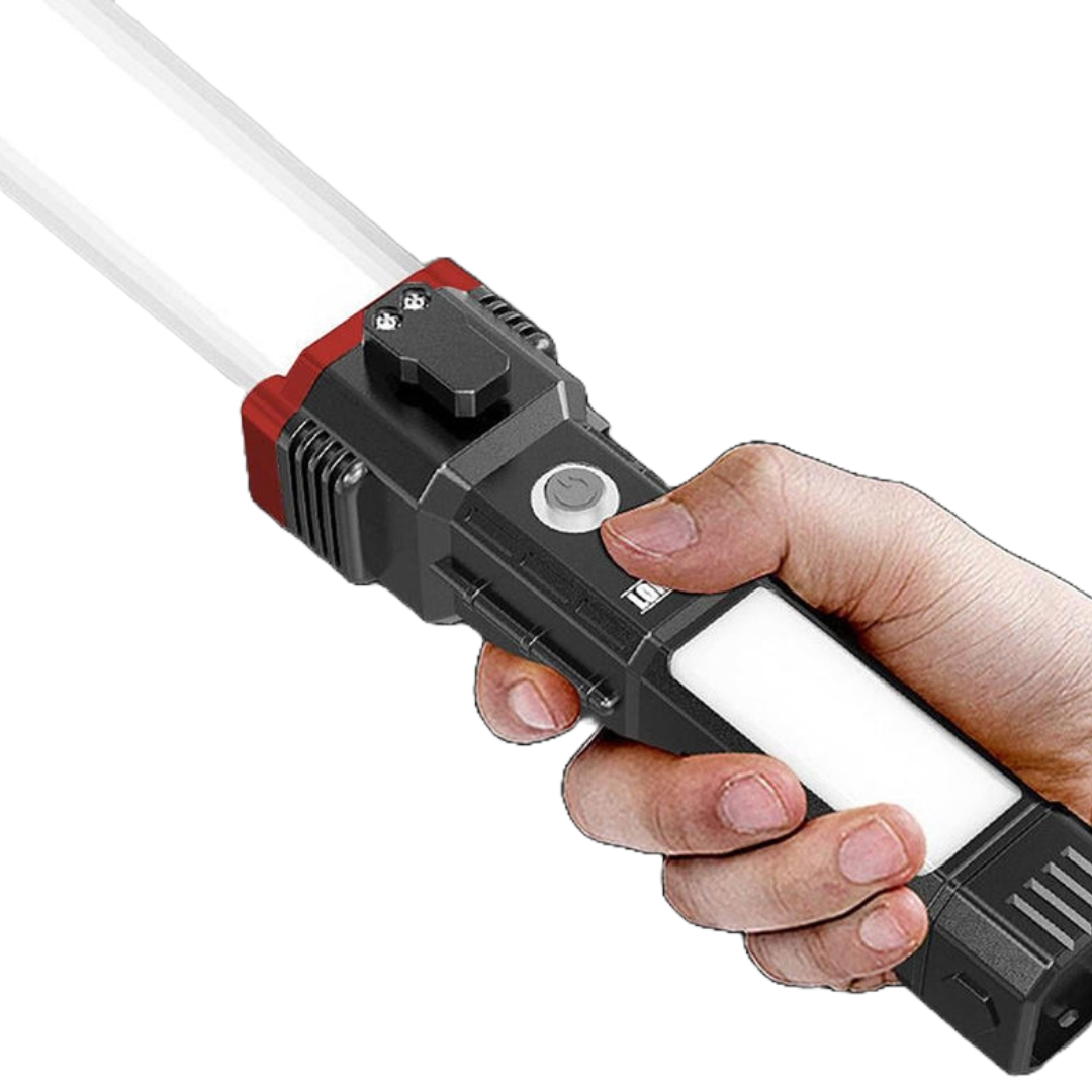 LINTERNA LED TACTICA RECARGABLE MULTIFUNCIONAL LAU - 8