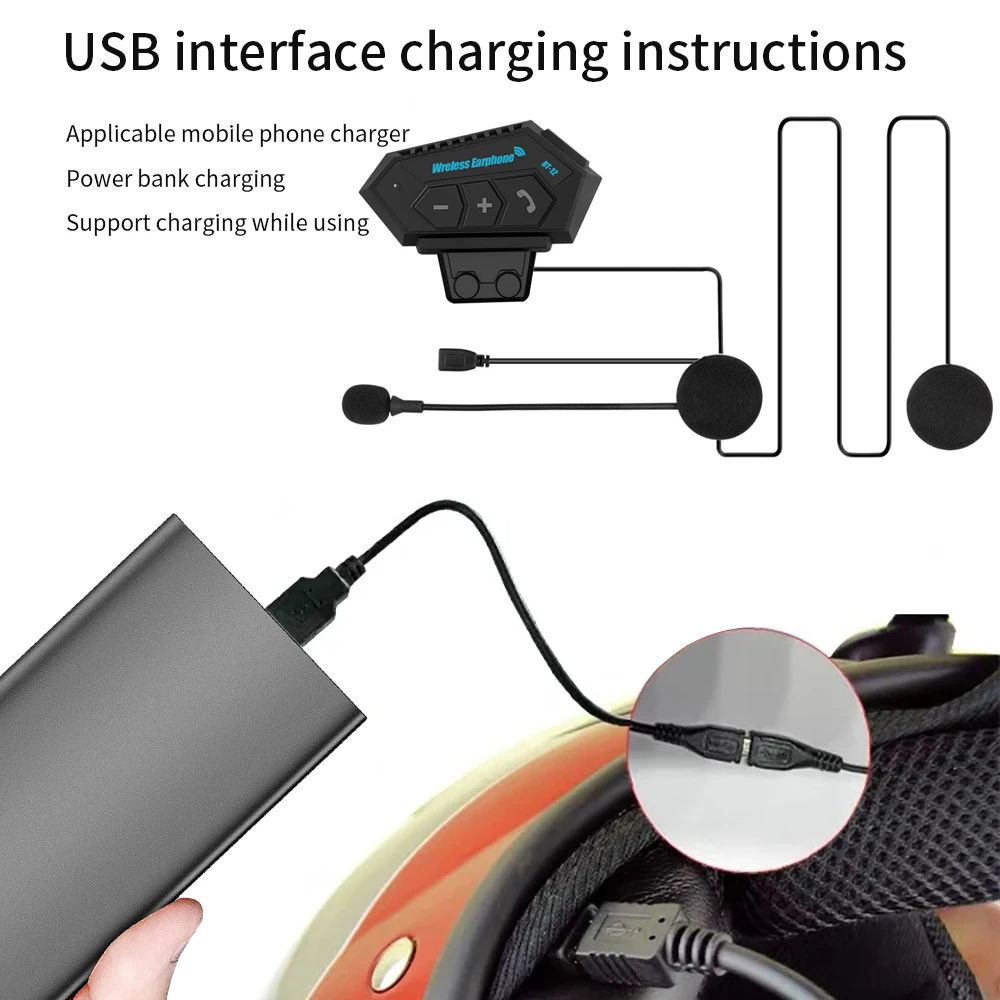 AUDIFONOS CASCO MOTOS INTERCOMUNICADORES BLUETOOTH LAU - 6