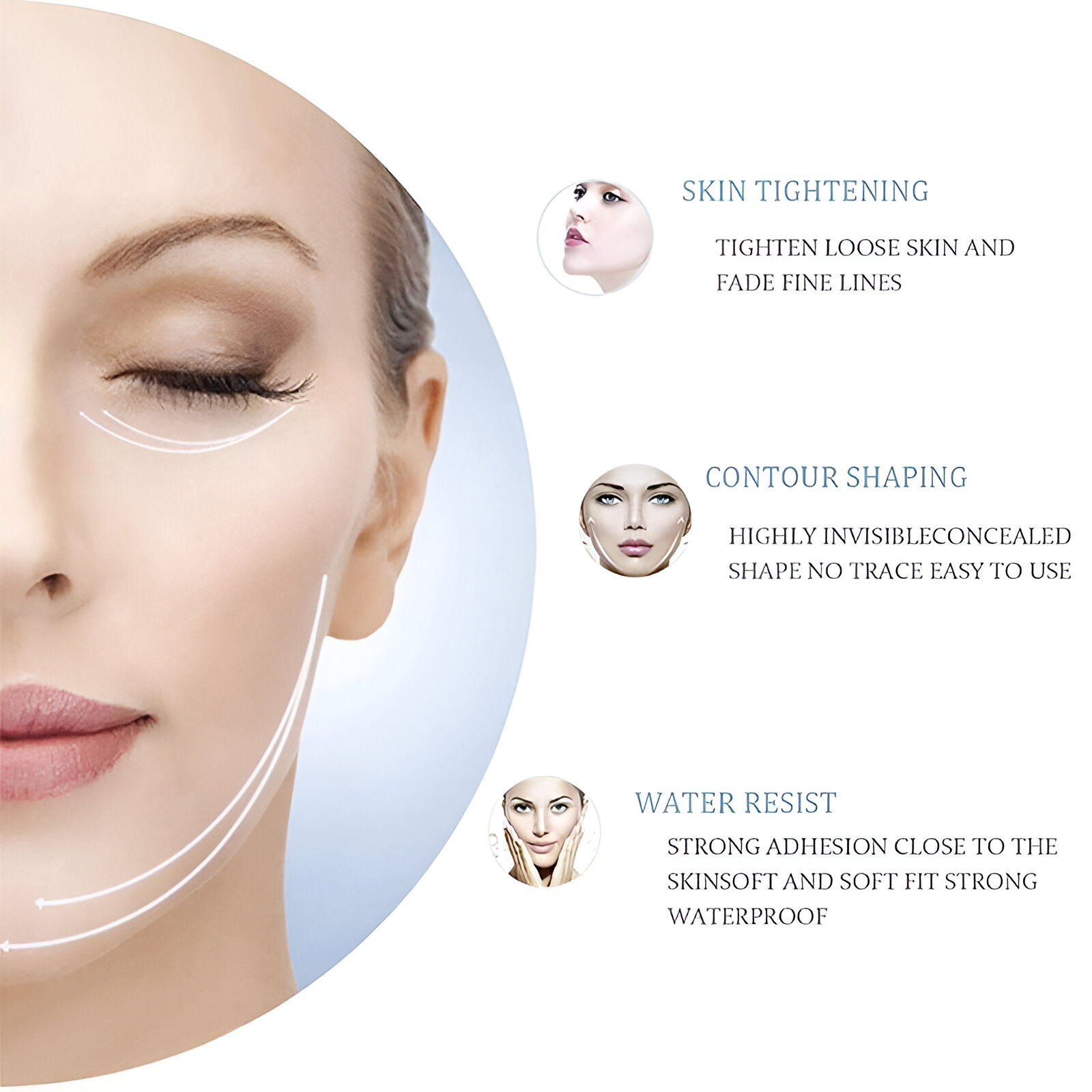 PARCHES REAFIRMANTES REALCE FACIAL MASCARILLA LAU - 6