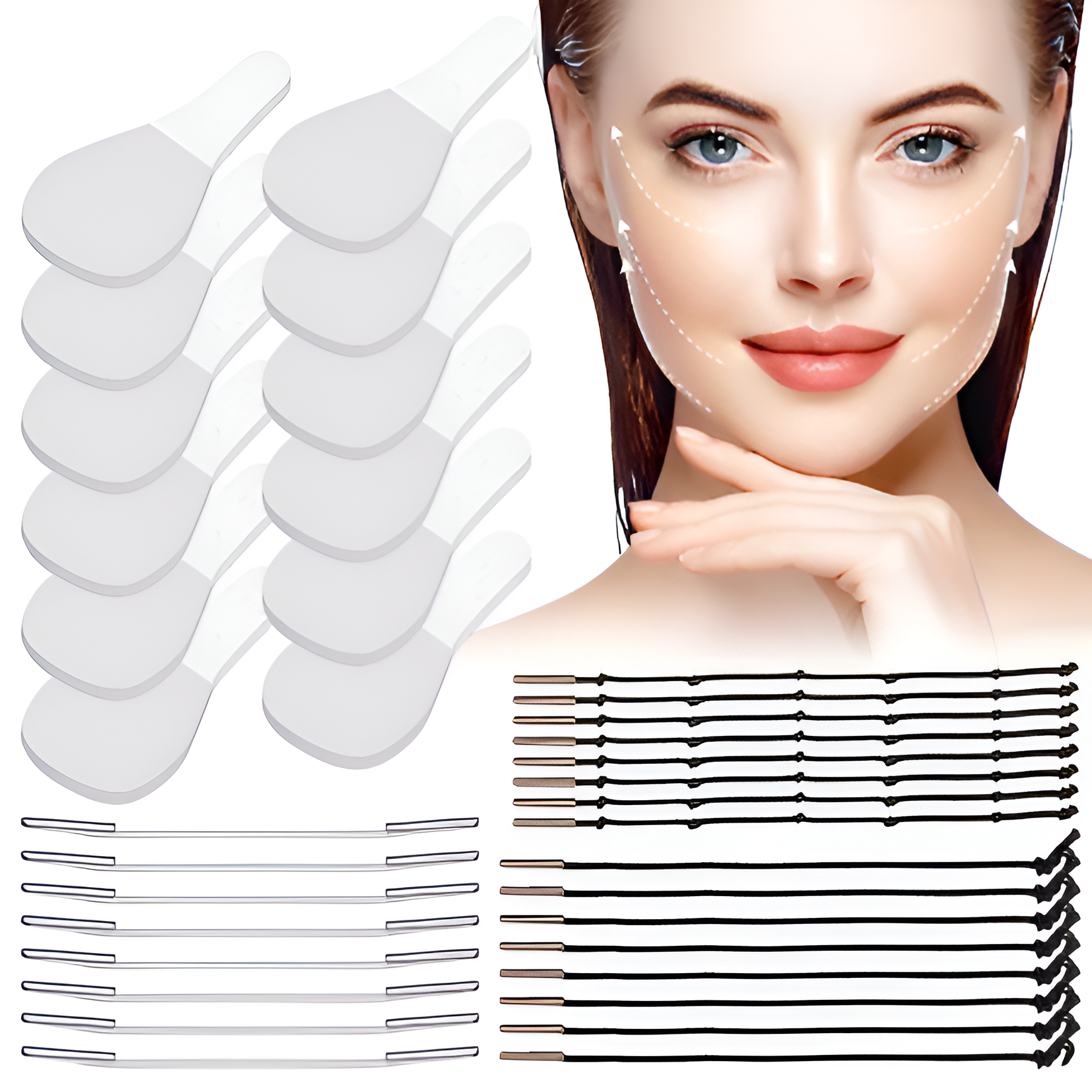PARCHES REAFIRMANTES REALCE FACIAL MASCARILLA LAU - 8