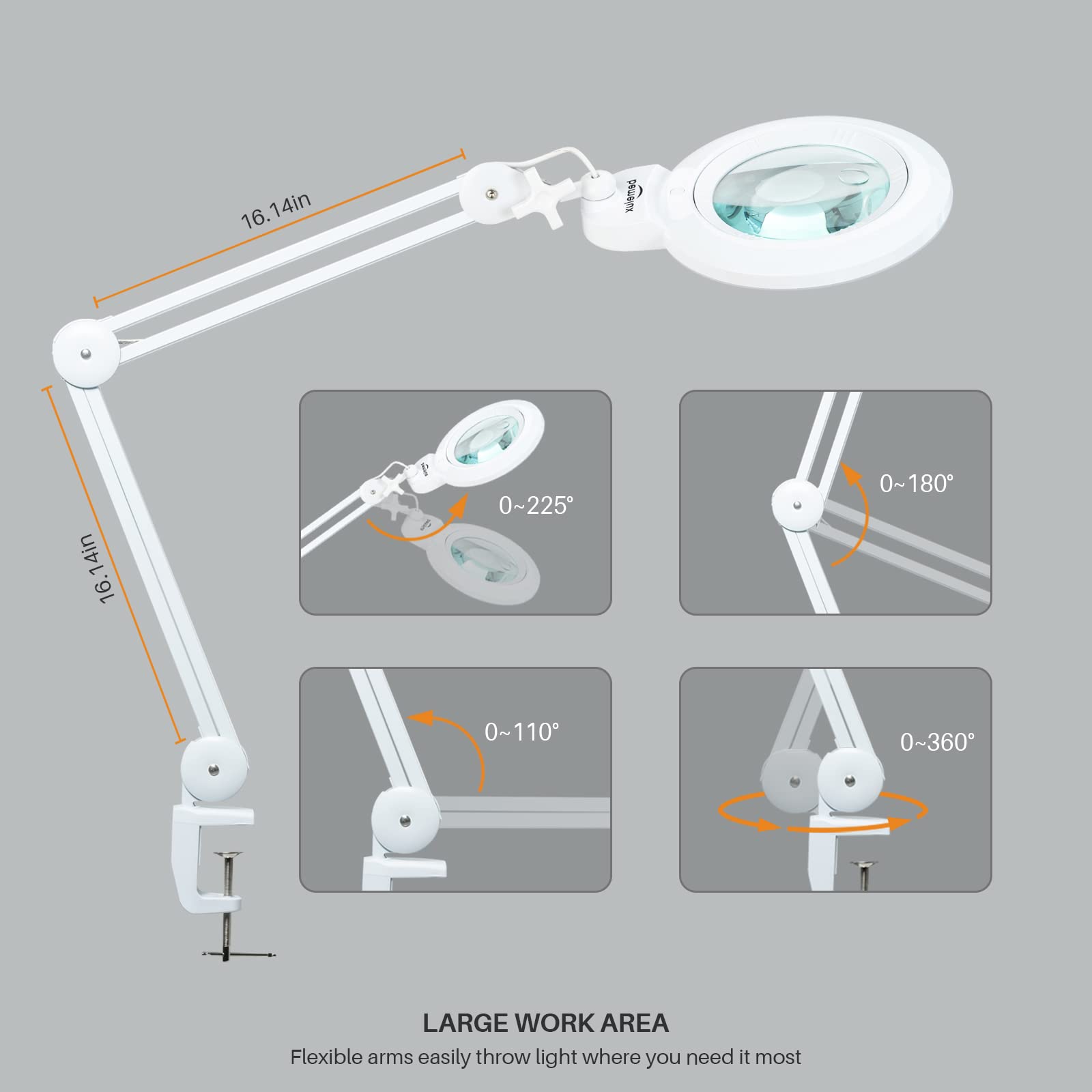 LAMPARA BRAZO GIRATORIO MULTIFUNCIONAL ESTETICISTA SPA LAU - 5
