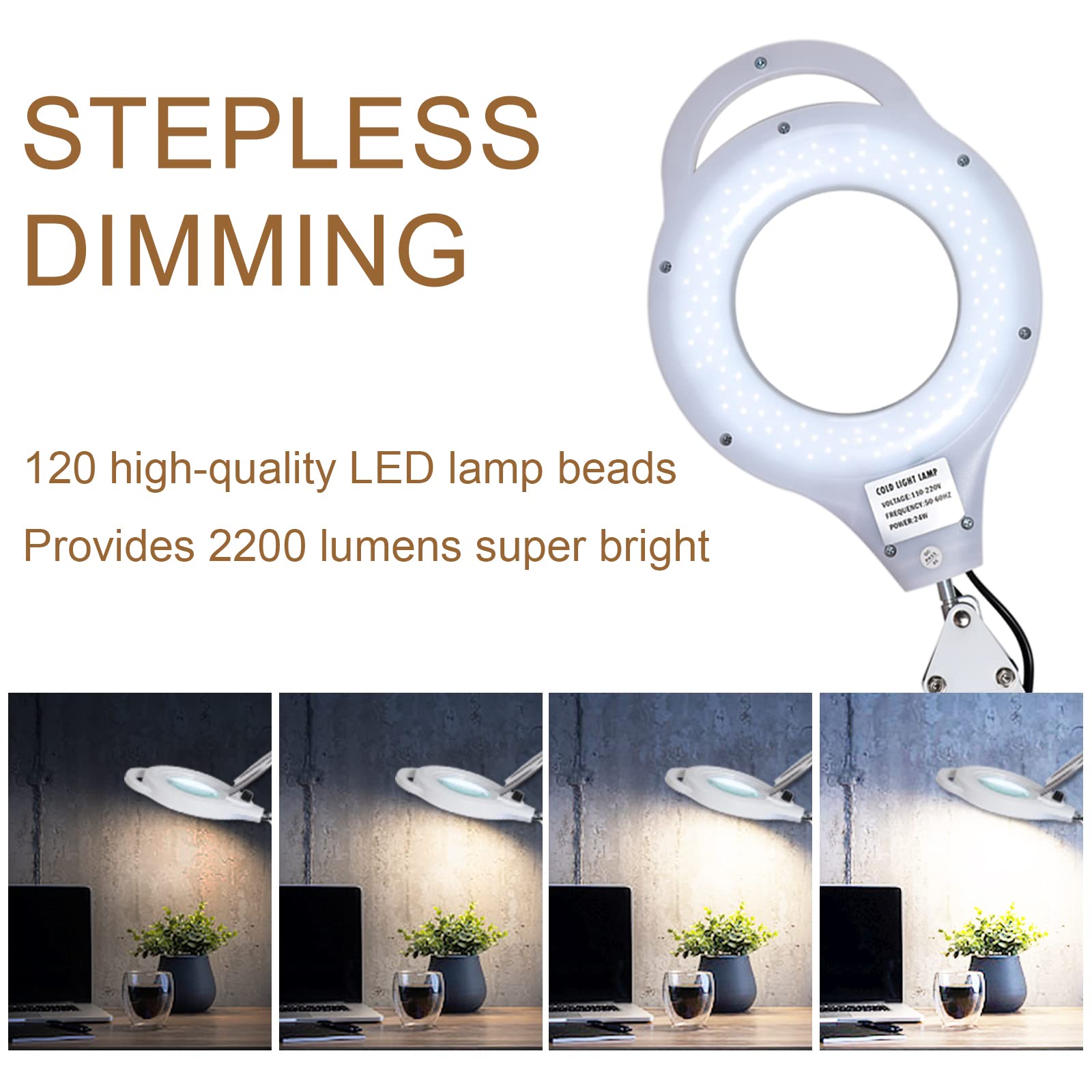 LAMPARA AUMENTO LED ESTETICISTA DENTAL COSMETOLOGIA LAU - 2