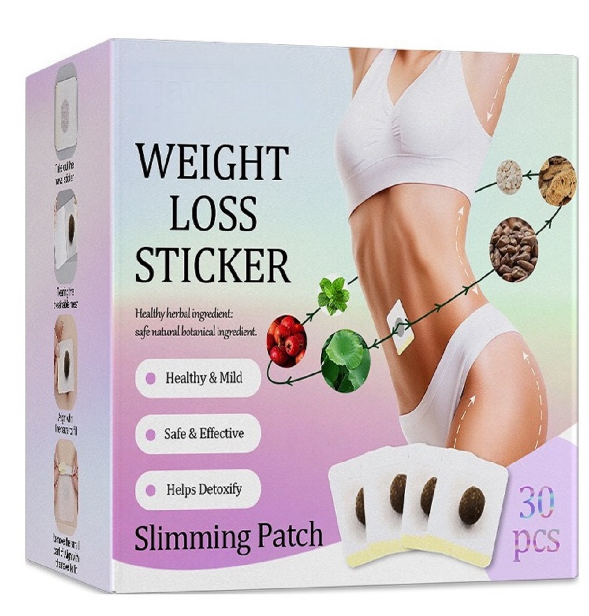 SET 4 CAJAS PARCHE ADELGAZANTE CELULITIS PERDER PESO LAU - 2