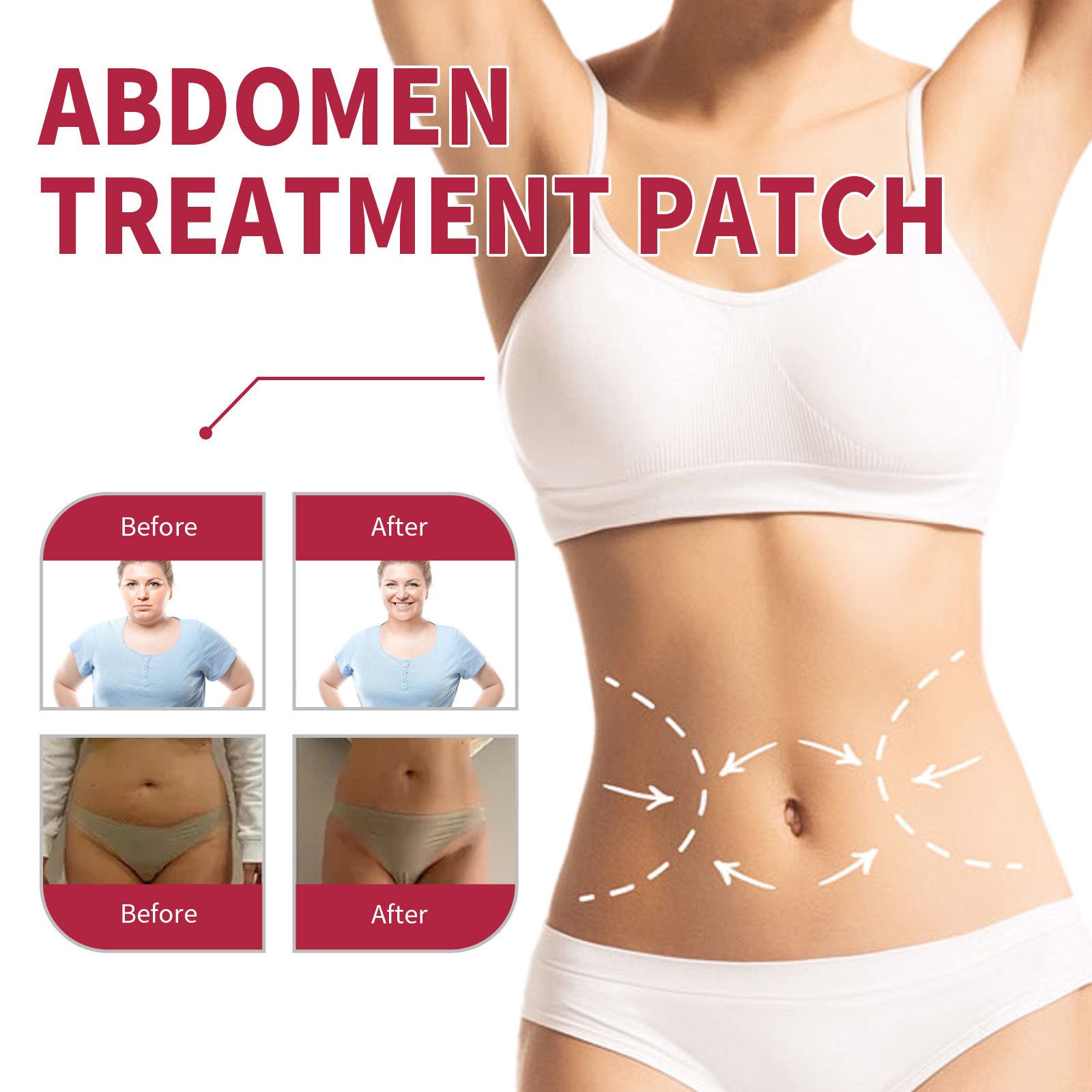 SET 4 CAJAS PARCHE ADELGAZANTE ABDOMEN REDUCTOR  LAU - 2