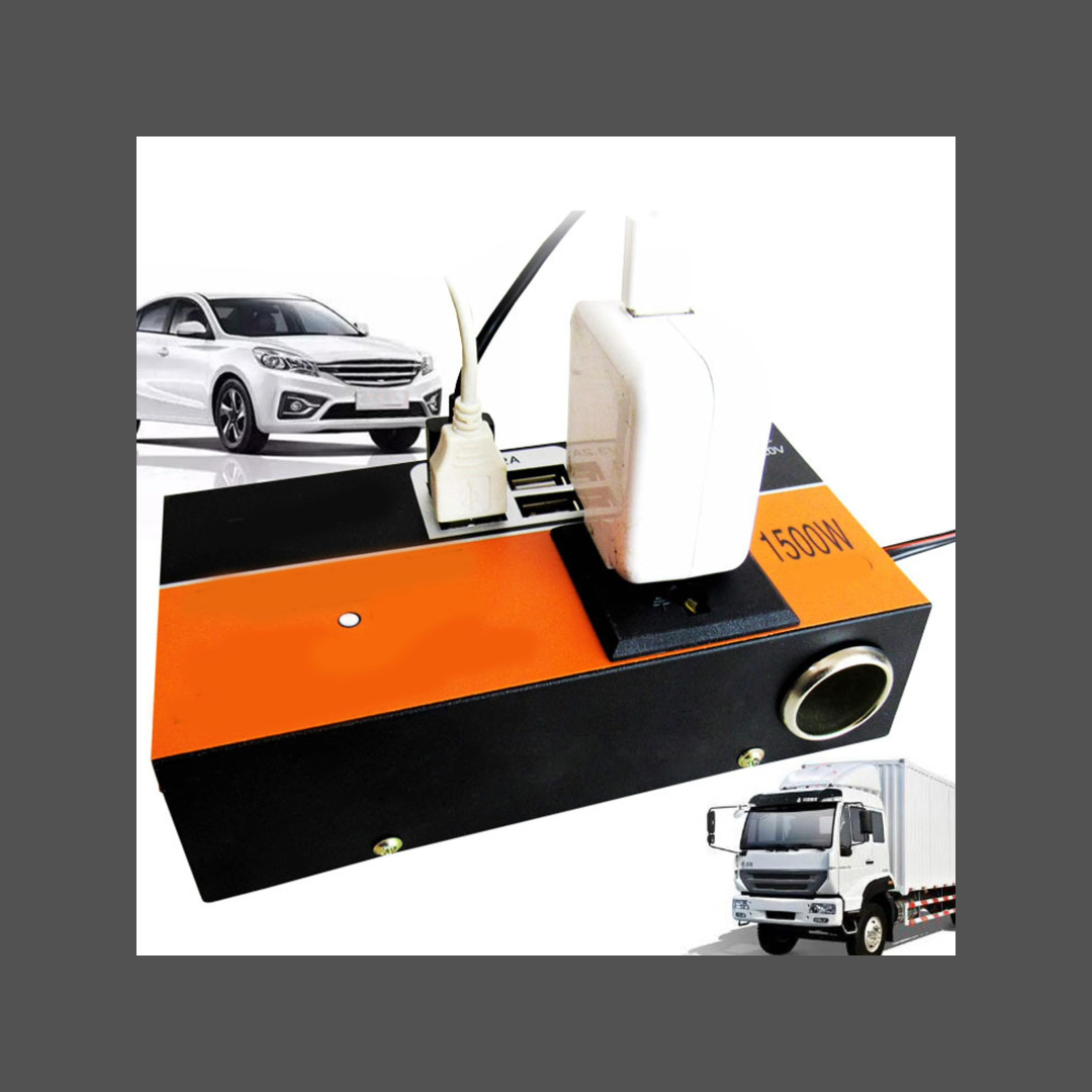 INVERSOR DE CORRIENTE VEHICULO 12V A 24V CAMIONES LAU - 4