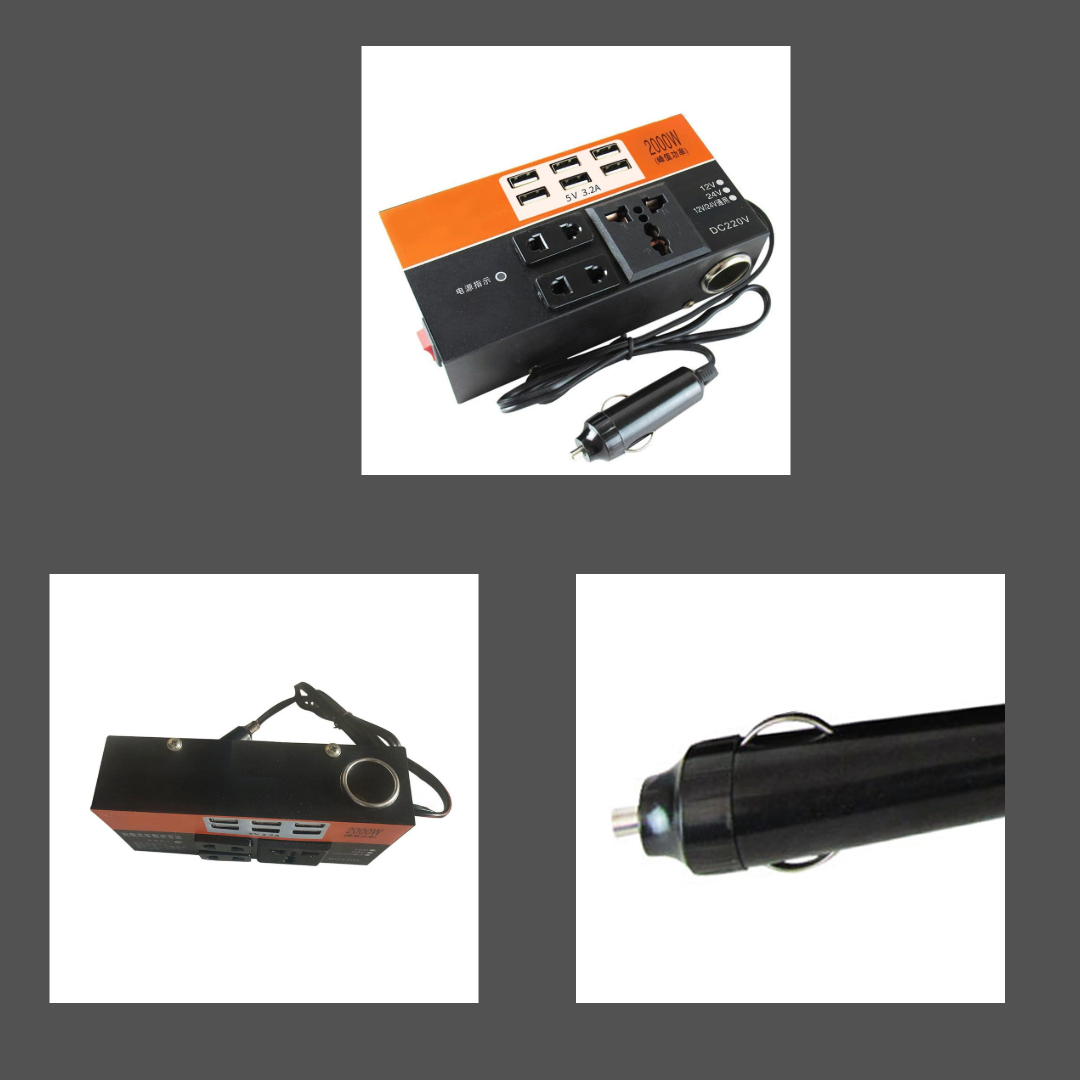 INVERSOR DE CORRIENTE VEHICULO 12V A 24V CAMIONES LAU - 7
