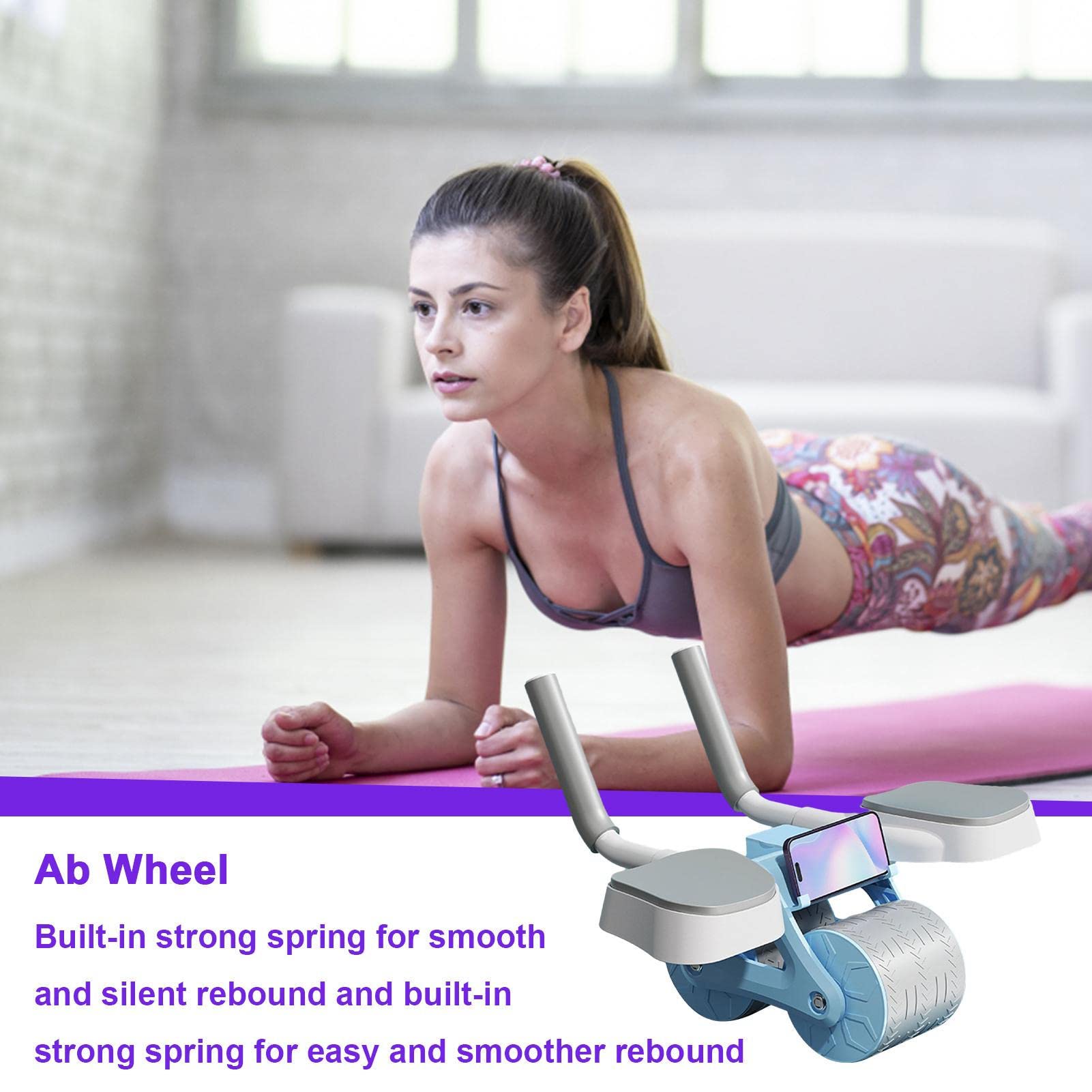 RUEDA ABDOMINAL REBOTE AUTOMATICO ENTRENAMIENTO HOGAR LAU - 6