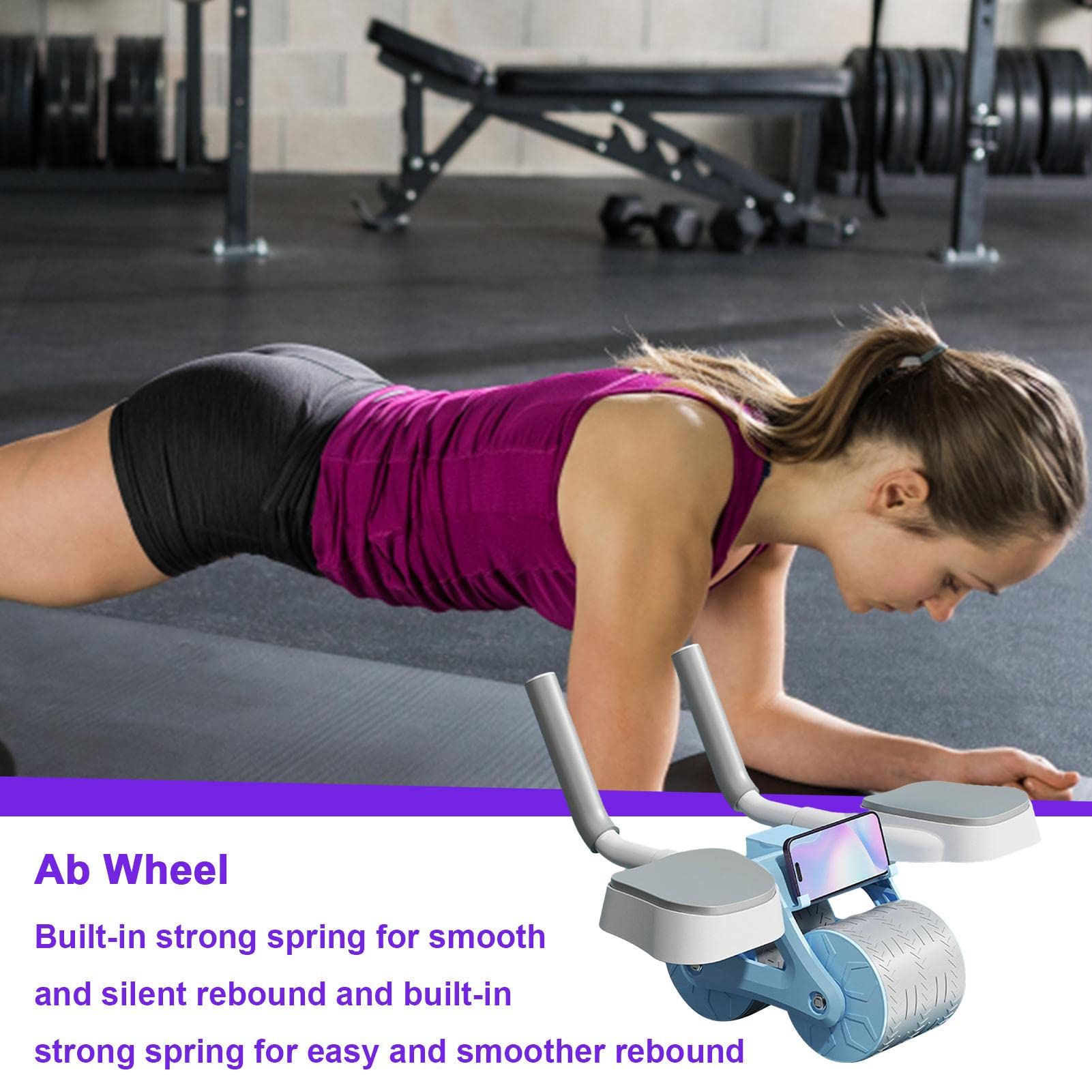 RUEDA ABDOMINAL REBOTE AUTOMATICO ENTRENAMIENTO HOGAR LAU - 7