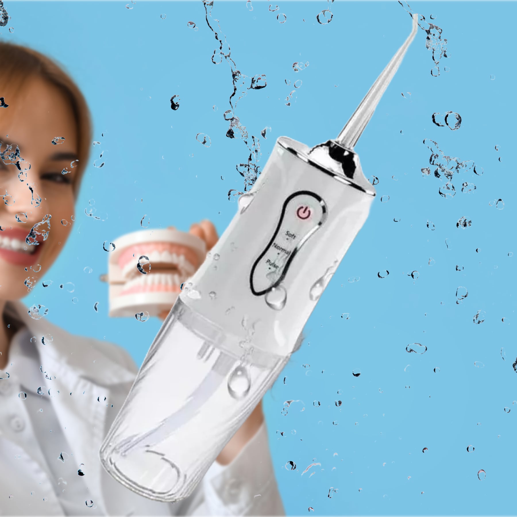 IRRIGADOR DENTAL BUCAL LIMPIEZA DIENTES HILO ULTRASONICO - 5