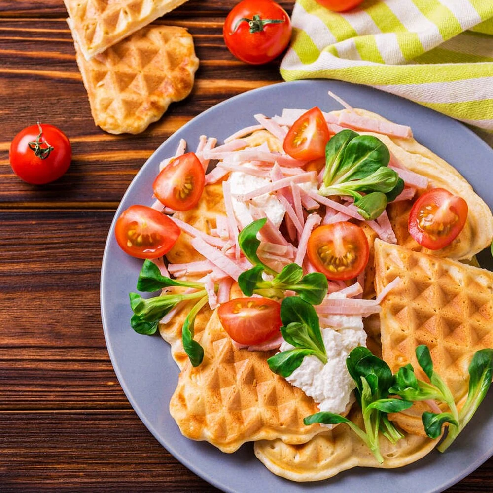 MÁQUINA WAFFLES SANDWICHERA ANTIADHERENTEE PORTÁTIL LAU - 2