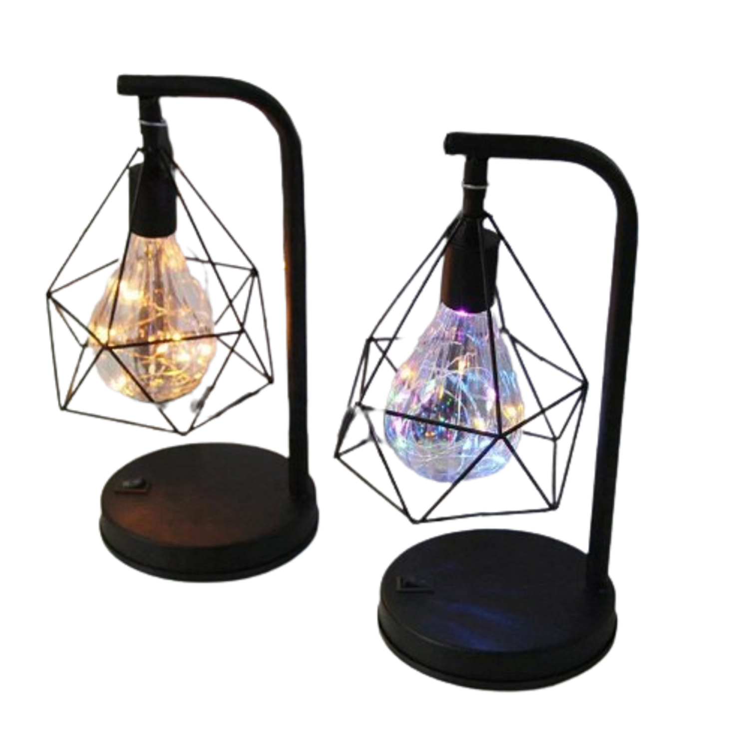 LAMPARA MESA LUZ RETRO ARTE MINIMALISTA NOCHE HOGAR JER - 5