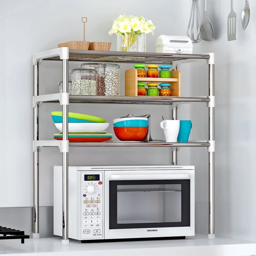 ESTANTE COCINA MICROONDAS ORGANIZADOR AJUSTABLE MULTIUSO JER - 1